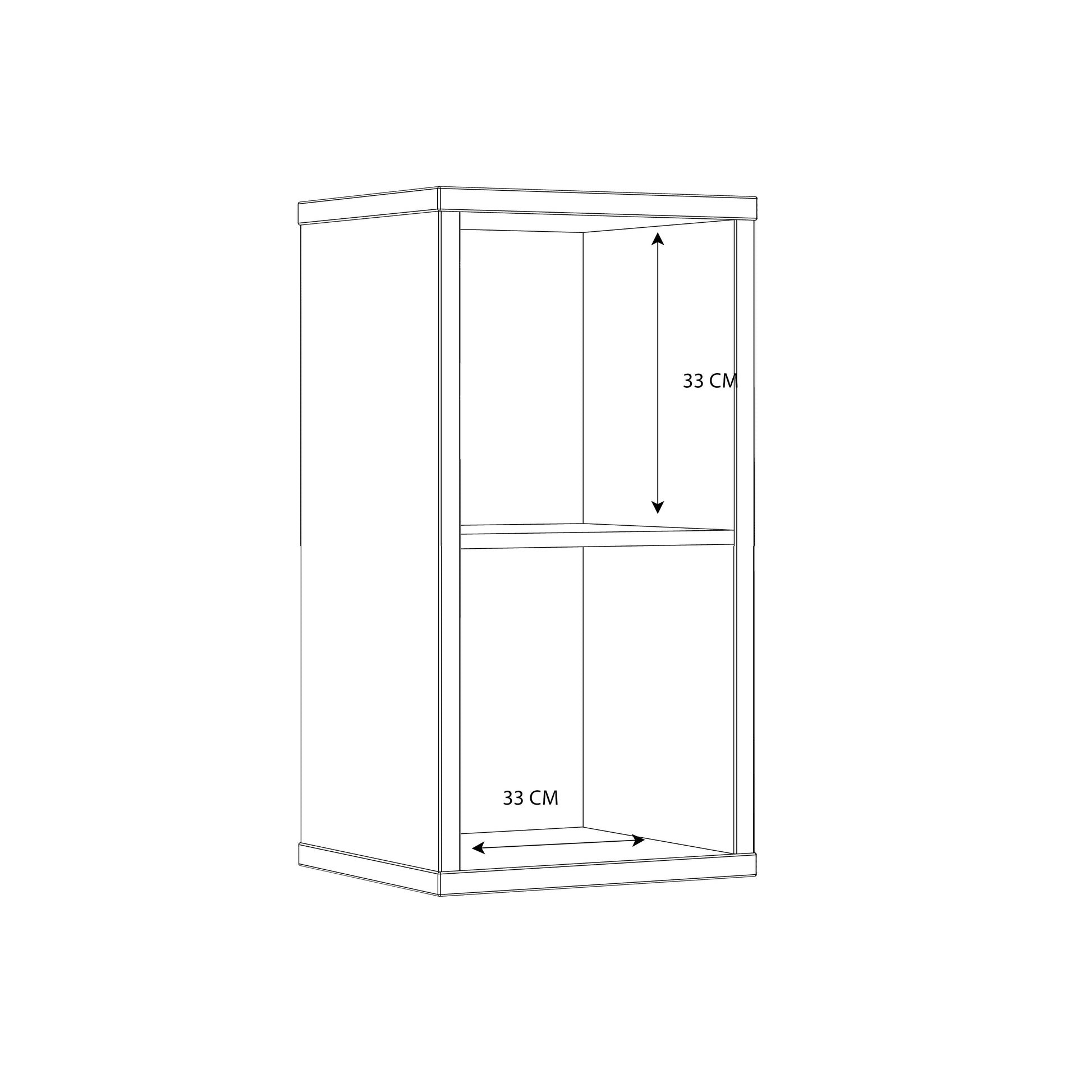 Mauro 1 Shelf Storage Unit in Terracotta