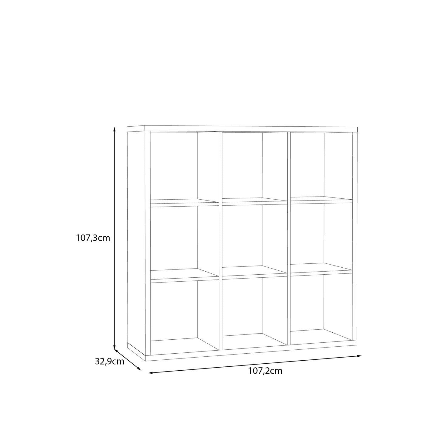 Mauro 3x3 Storage Unit in Sand