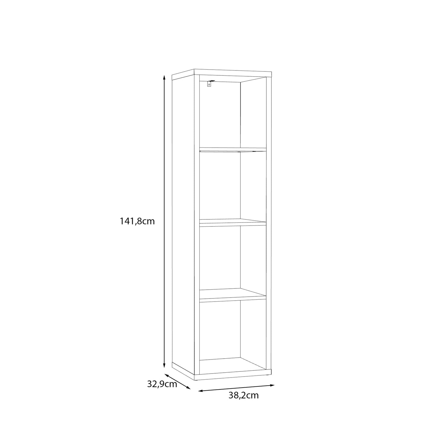 Mauro 3 Shelves Storage Unit in Sage Green