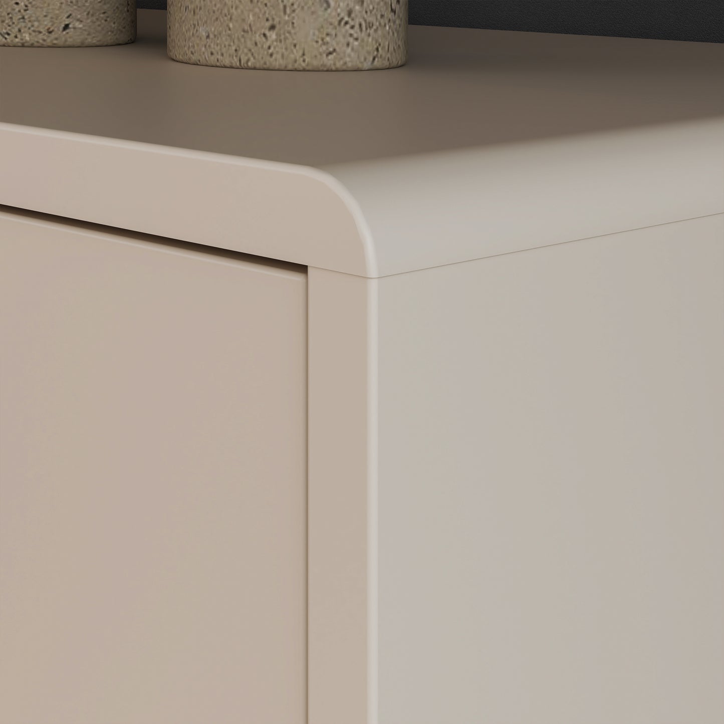 Playly Tall Storage Cabinet with Door/Open Shelving in Sand