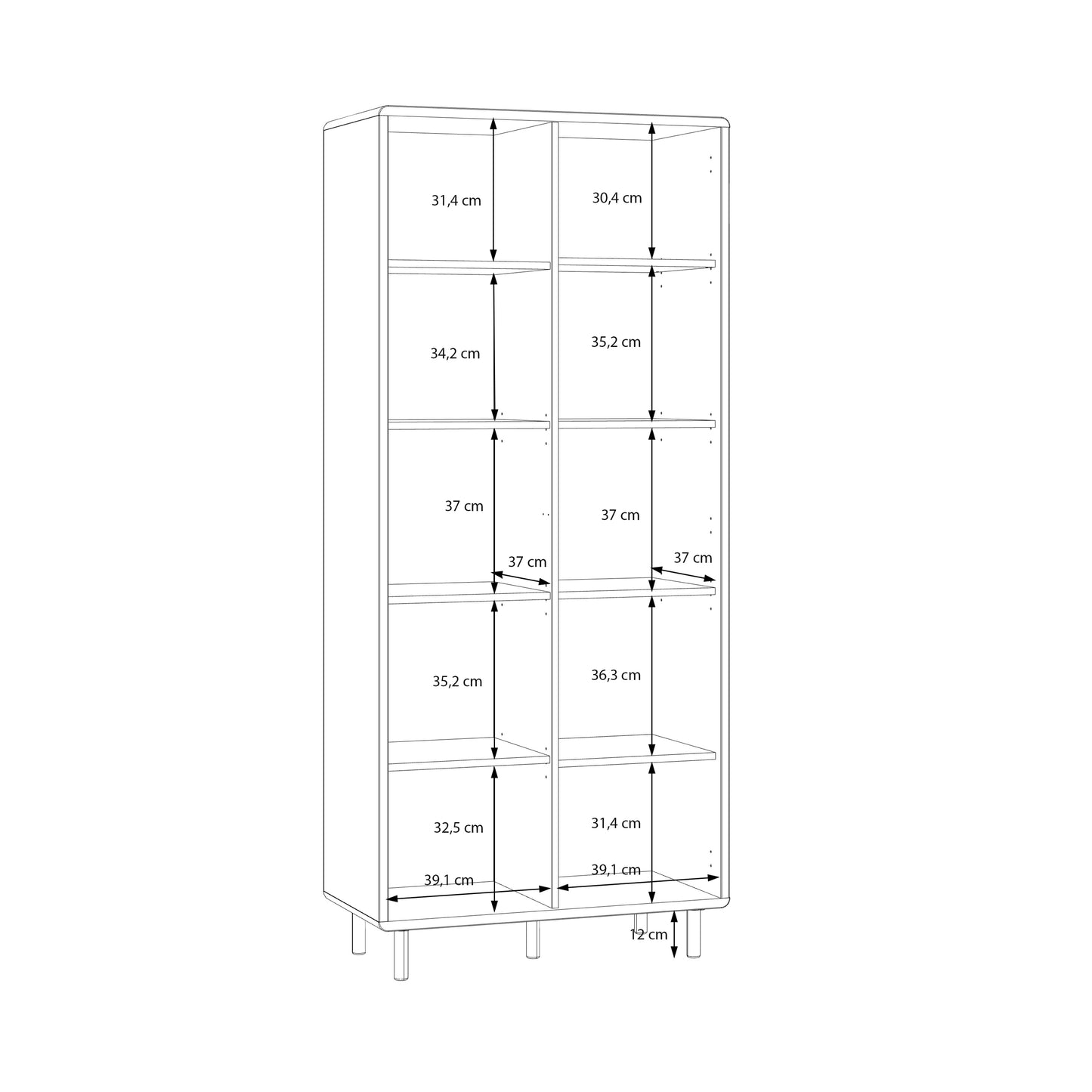 Playly Tall Storage Cabinet with Door and Concealed Open Shelving in Sand