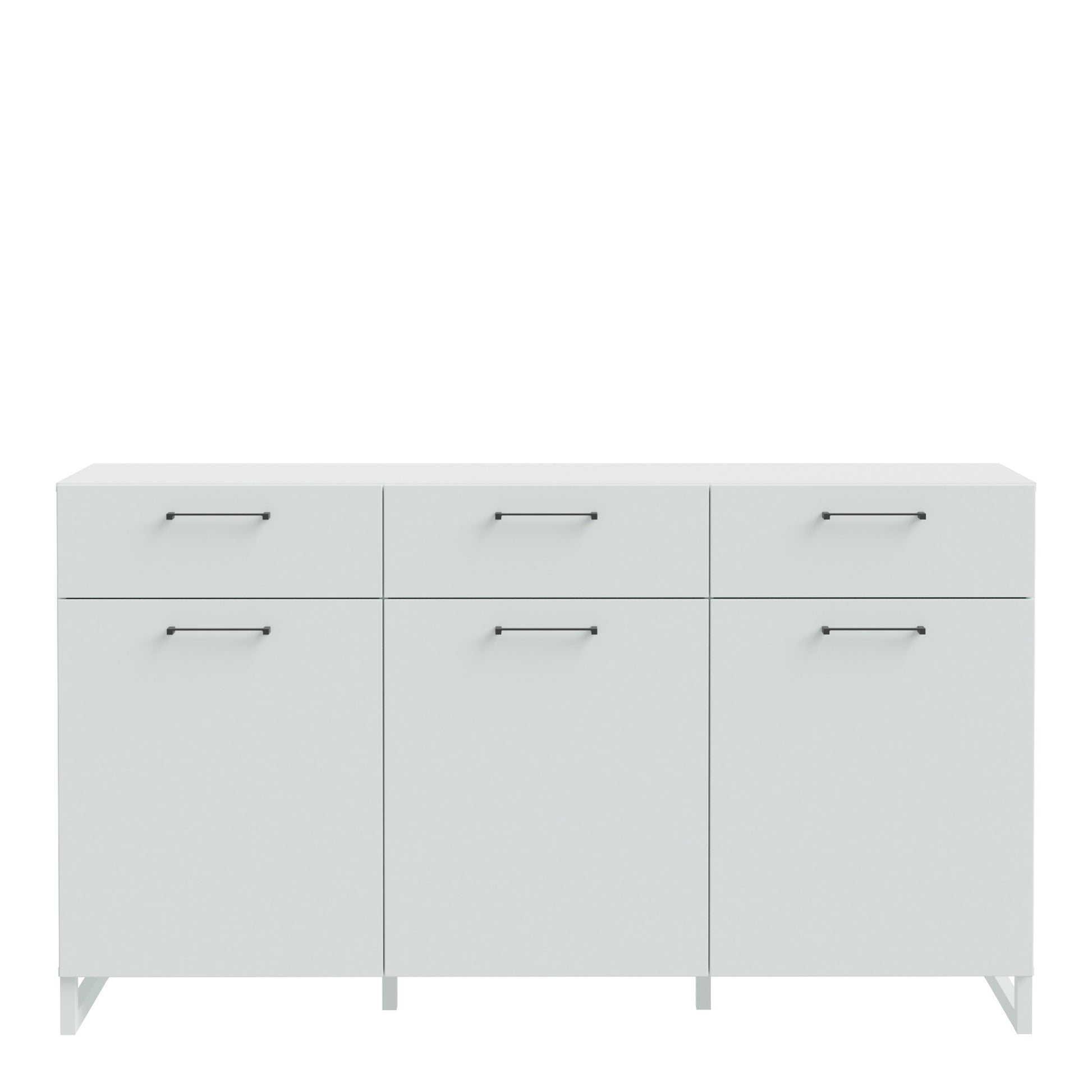 Sali 3 Door 3 Drawer Chest in Light Grey