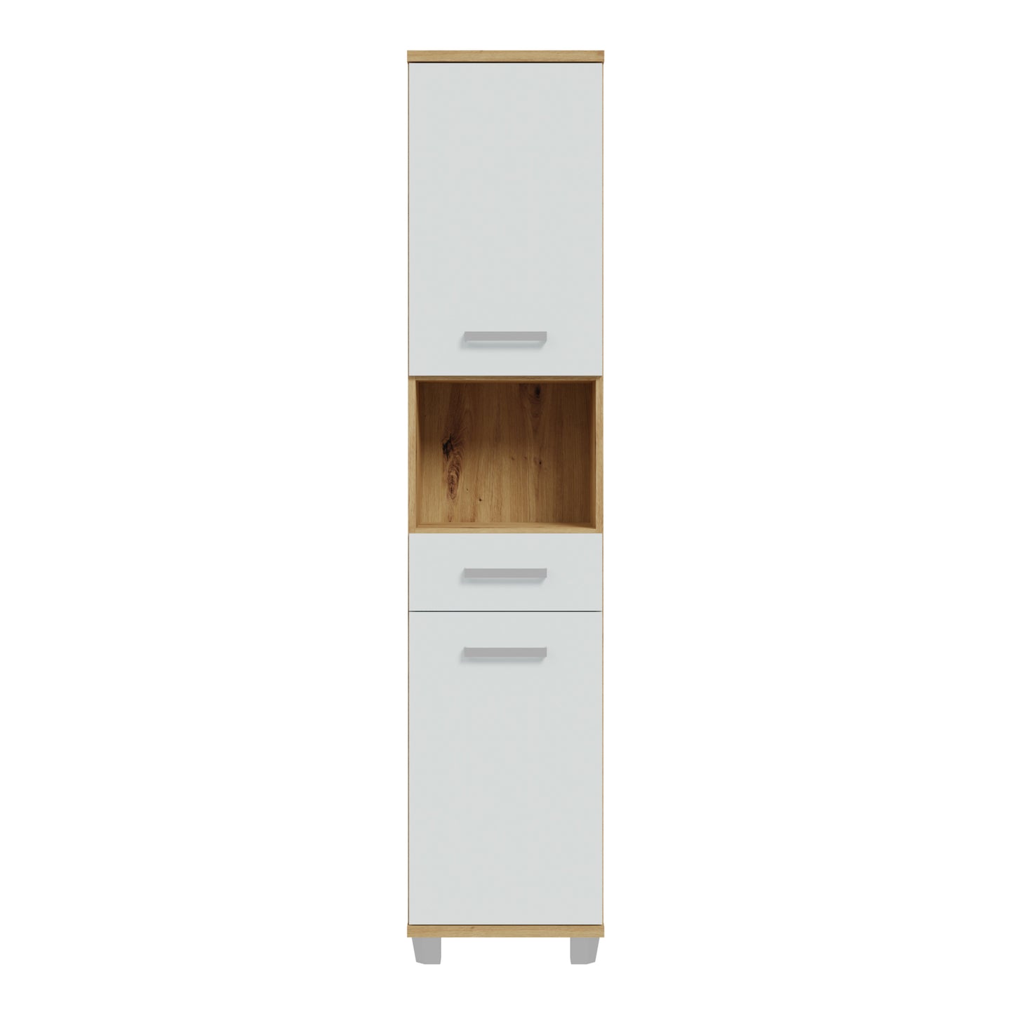 Veris 5 Piece Bathroom Set Artisan Oak & Light Grey Doors