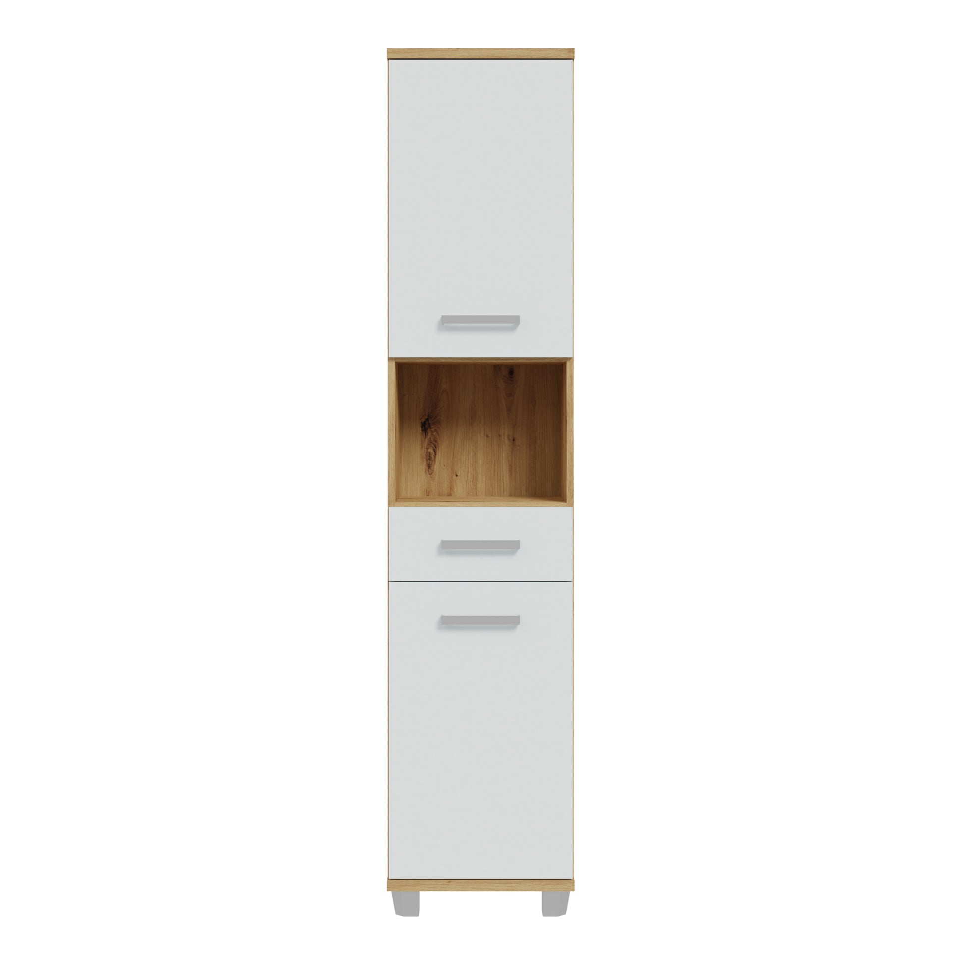 Veris 5 Piece Bathroom Set Artisan Oak & Light Grey Doors