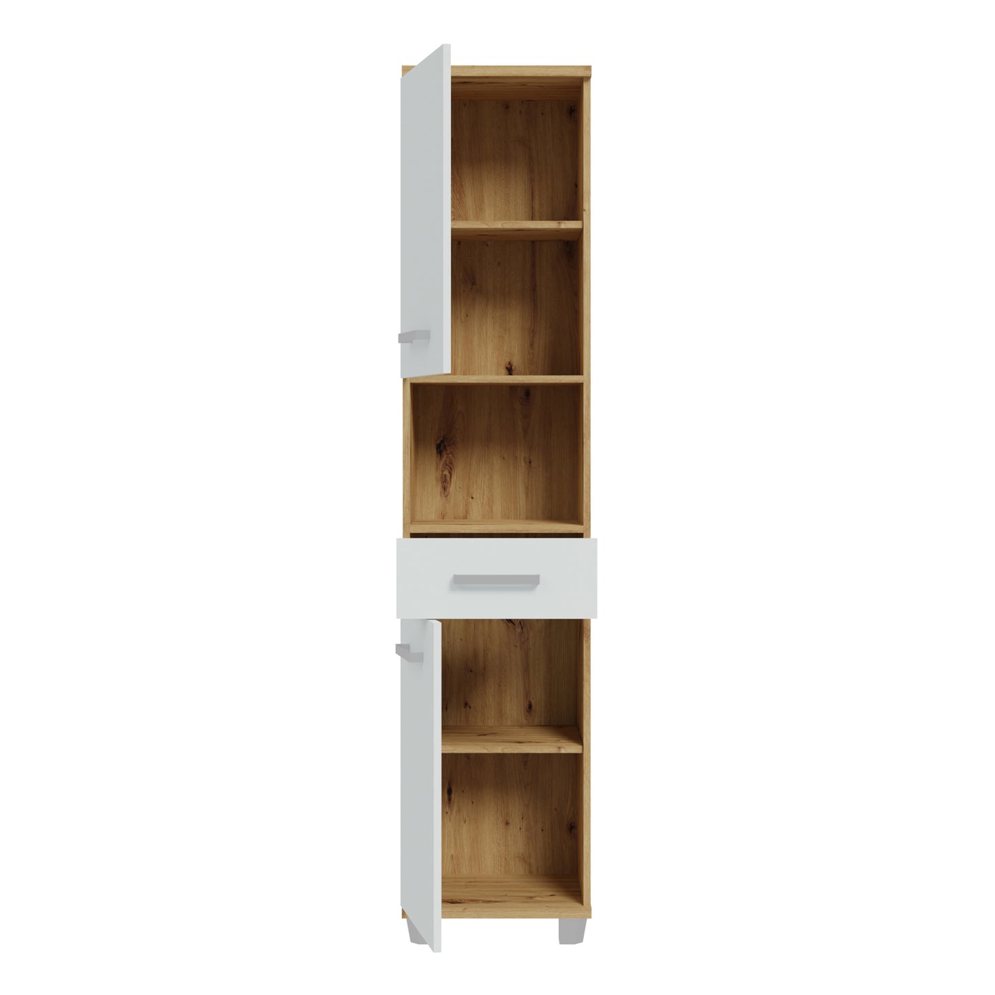 Veris 5 Piece Bathroom Set Artisan Oak & Light Grey Doors
