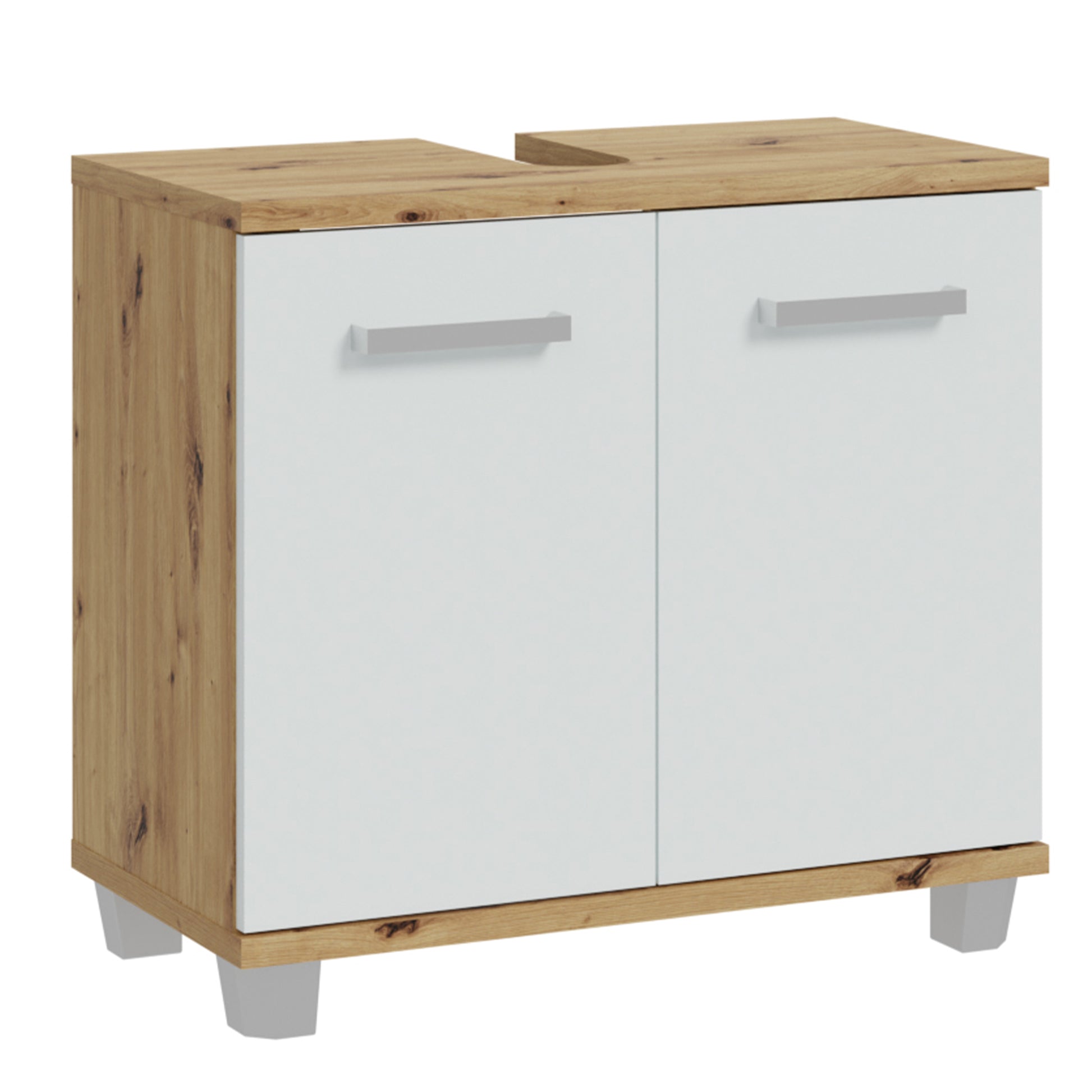 Veris 5 Piece Bathroom Set Artisan Oak & Light Grey Doors