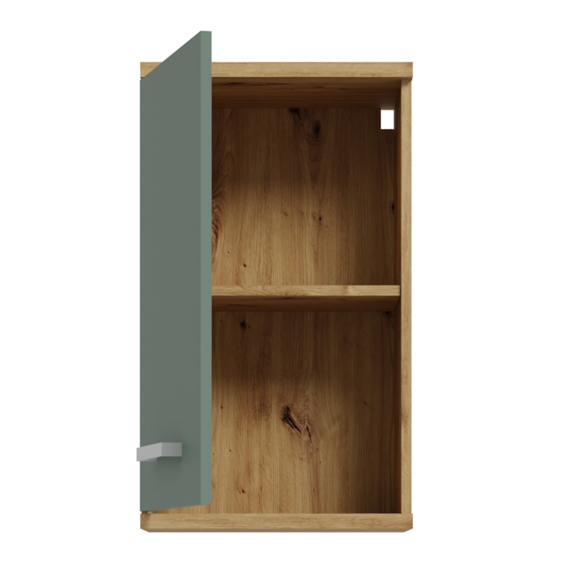 Veris 5 Piece Bathroom Set Artisan Oak & Sage Green Doors