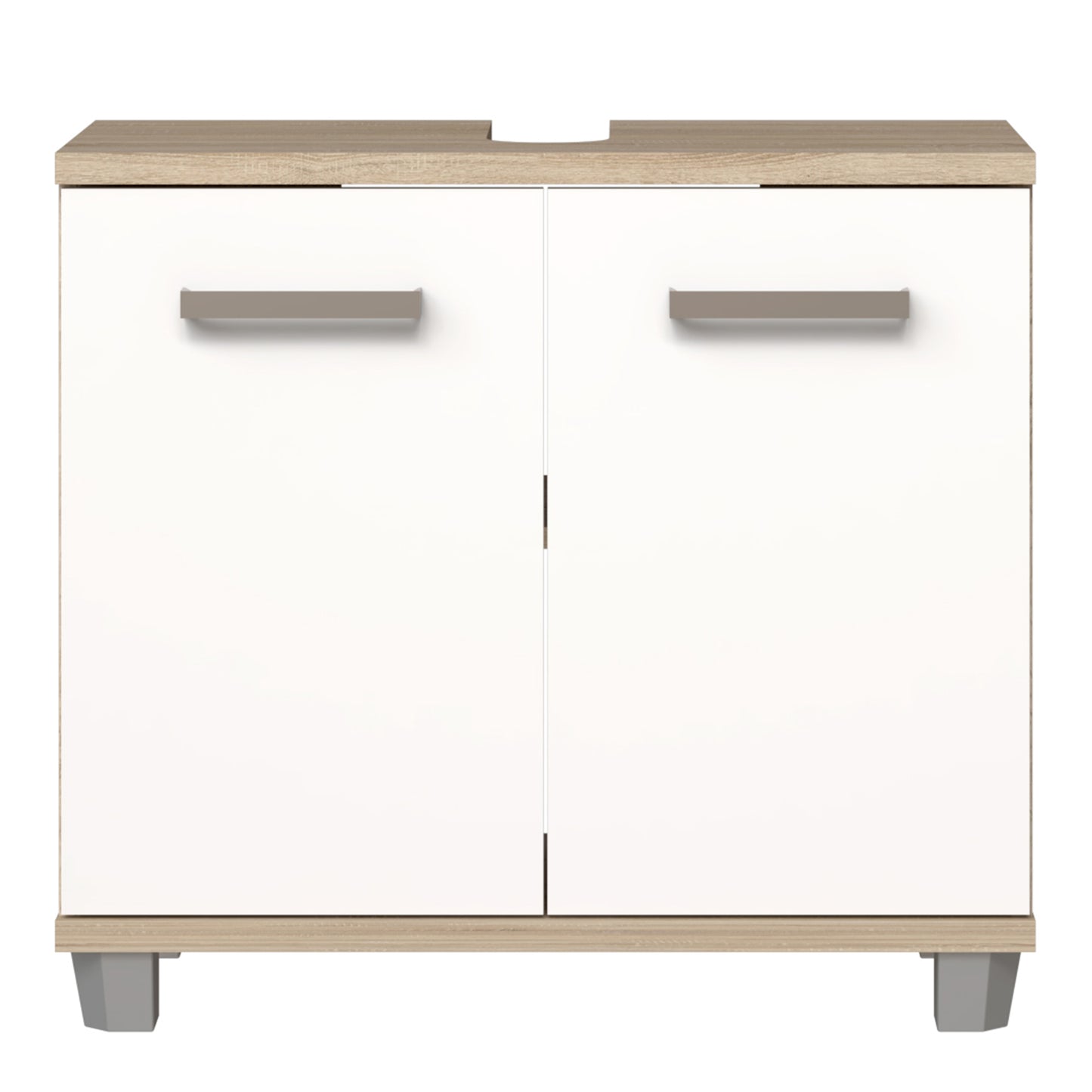 Veris 5 Piece Bathroom Set Sonoma Oak & White High Gloss