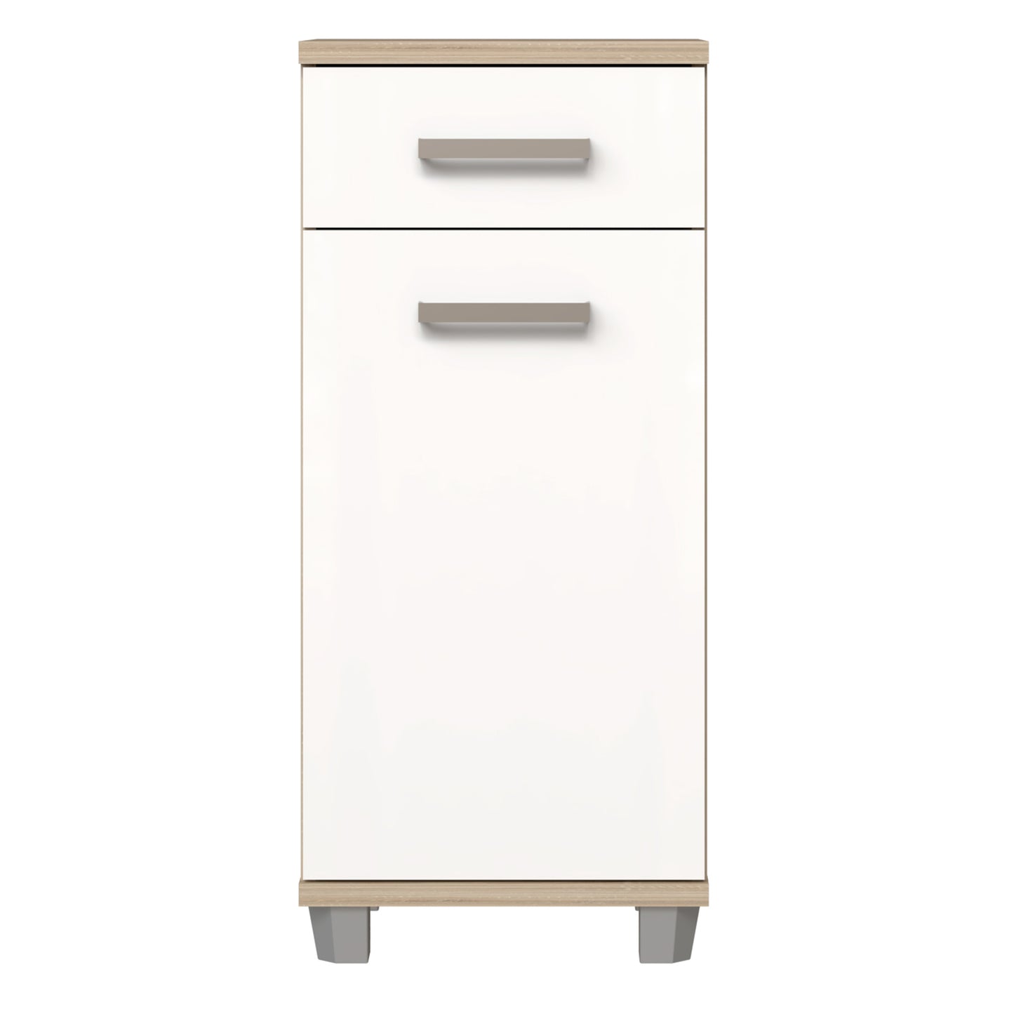 Veris 5 Piece Bathroom Set Sonoma Oak & White High Gloss