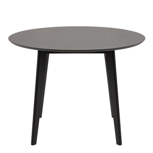 Roxby Round Dining Table in Black 105cm includes 4 Roxby Dining Chairs in Black