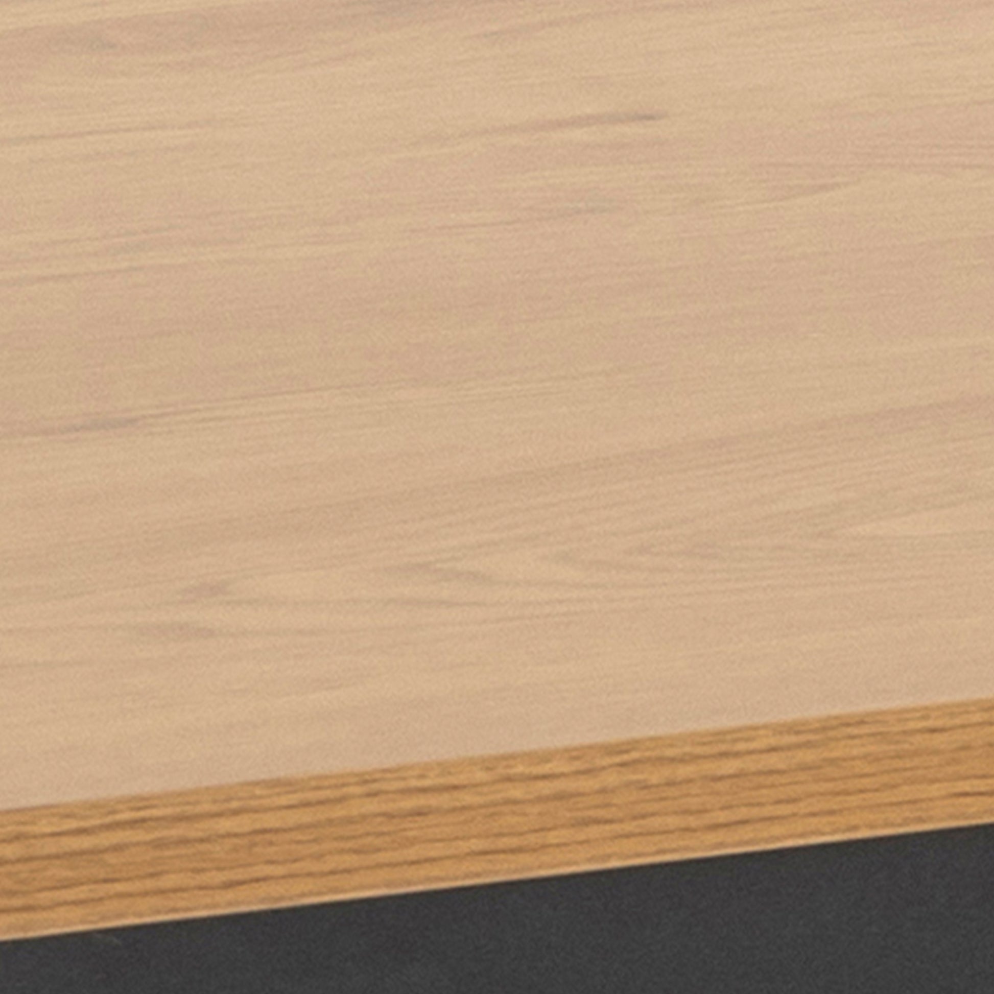 Seaford Dining Table in Black & Oak 160x80cm