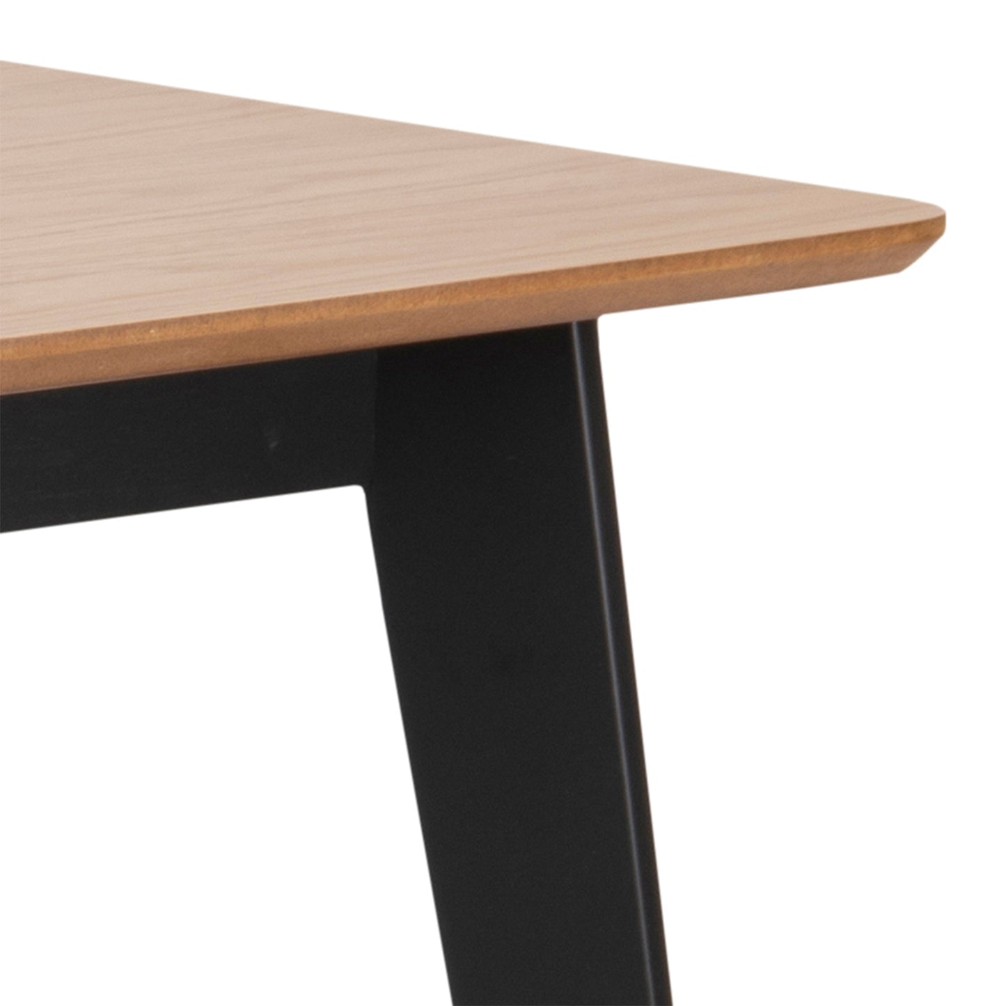 Roxby Dining Table in Oak & Black 120x80cm