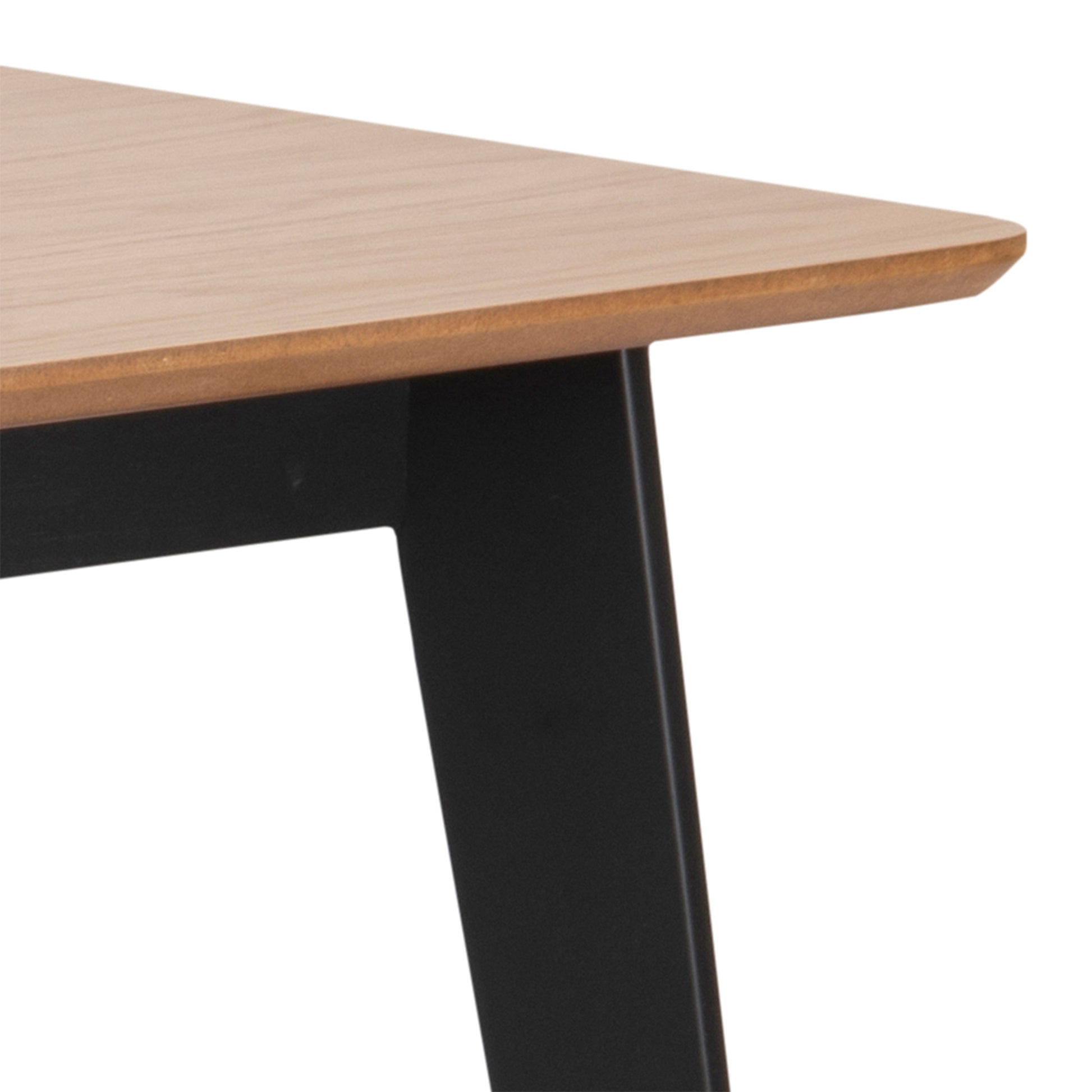 Roxby Dining Table in Oak & Black 120x80cm