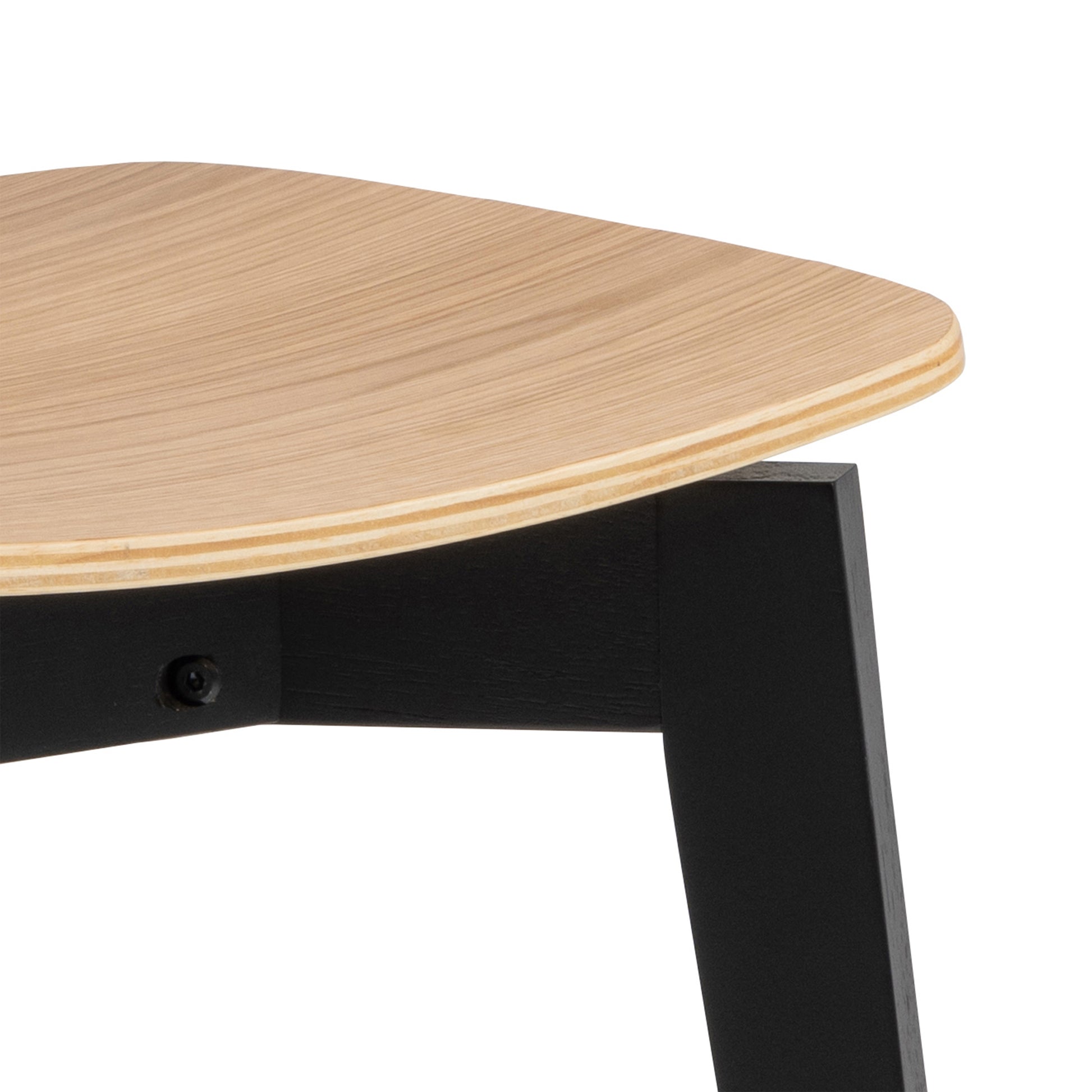 Roxby Dining Table in Oak & Black 120x80cm includes 4 Roxby Dining Chairs in Black and Oak