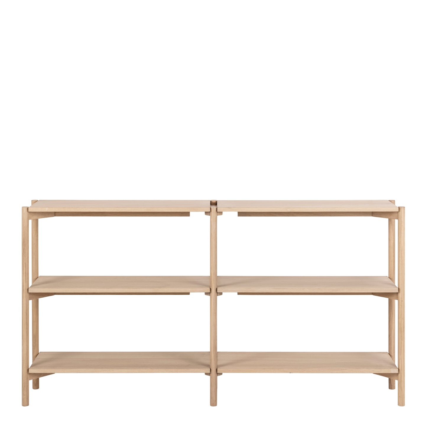 Braidwood Bookcase with 4 Shelves in White Oak Veneer