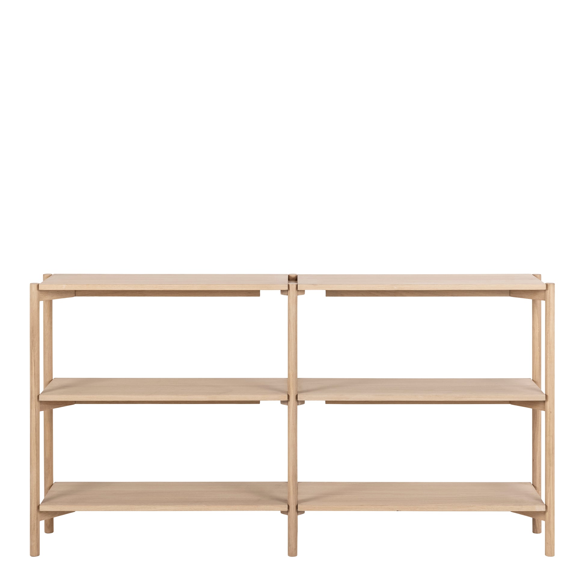 Braidwood Bookcase with 4 Shelves in White Oak Veneer