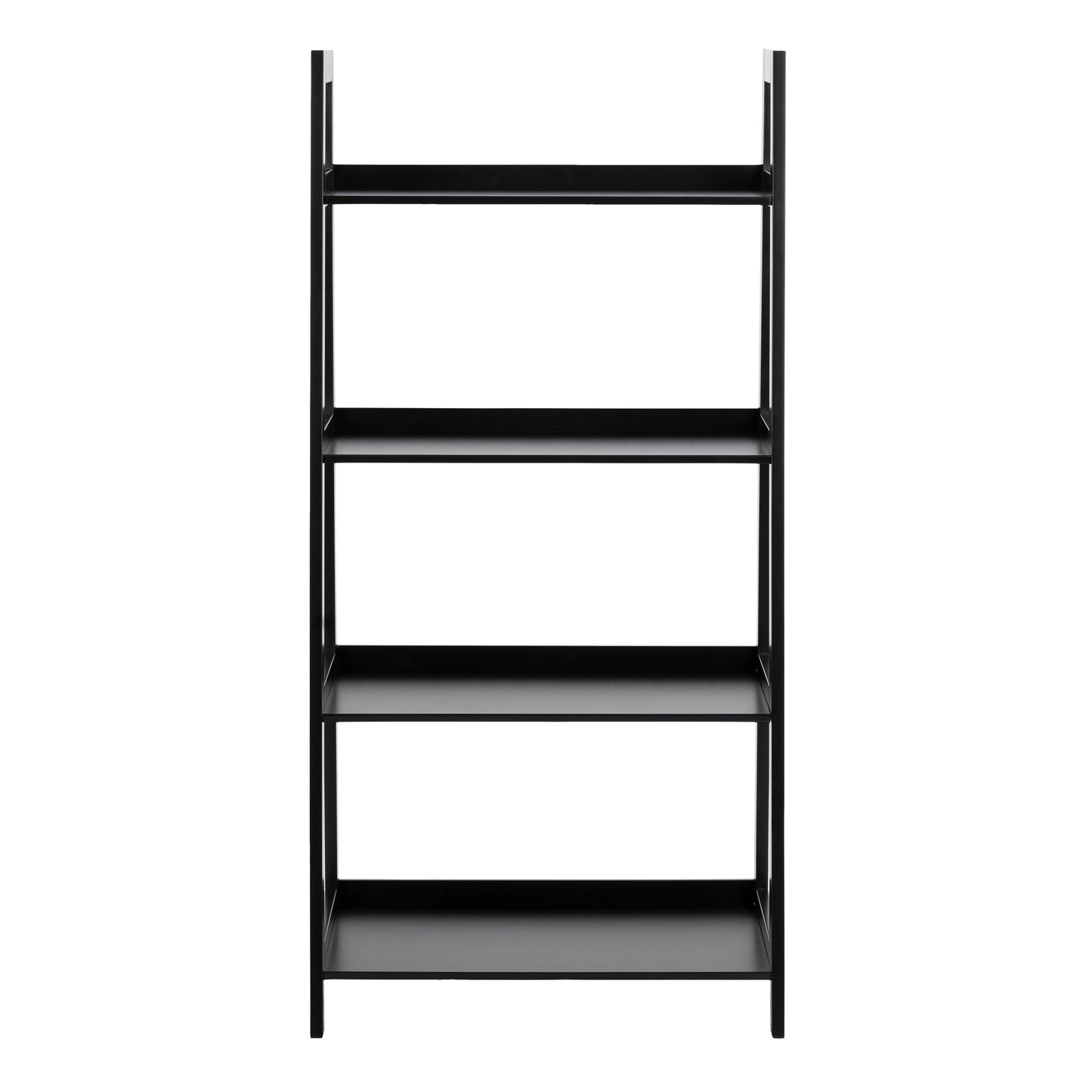 Wally Bookcase with 4 Shelves in Black