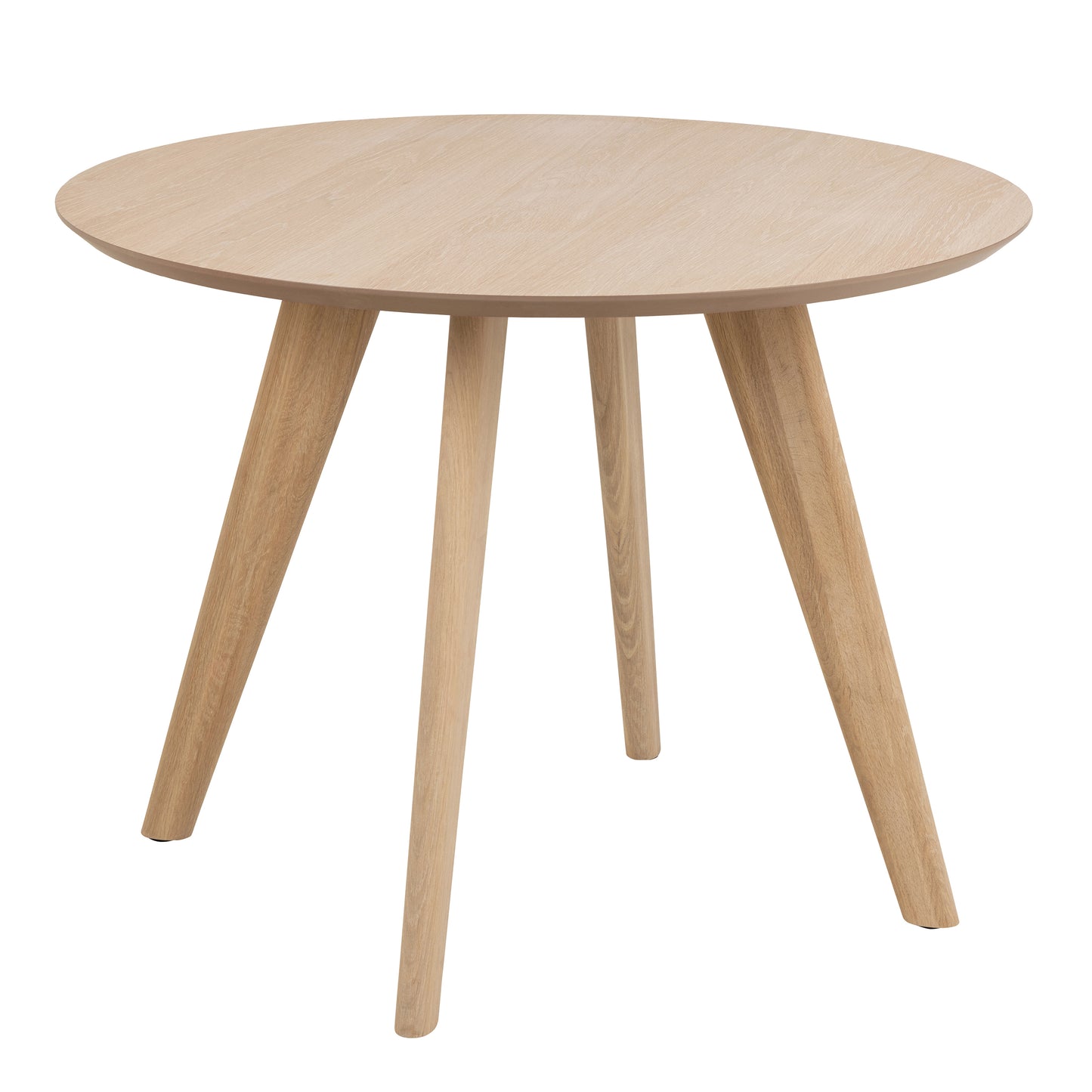 Townsville Round Dining Table in White and Oak 100cm