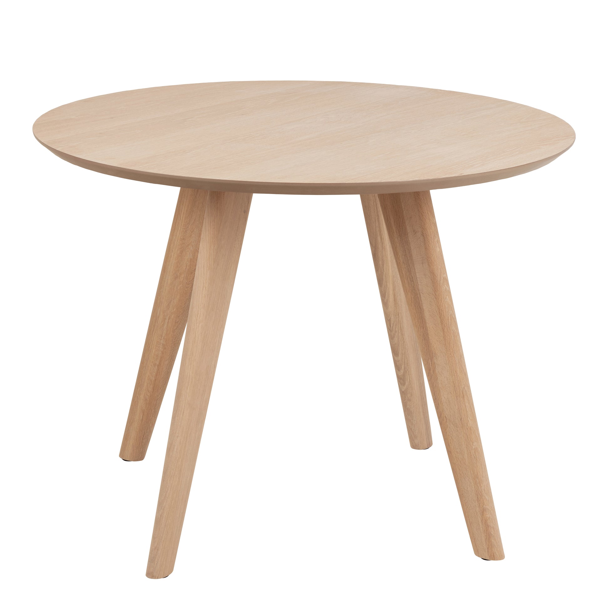 Townsville Round Dining Table in White and Oak 100cm
