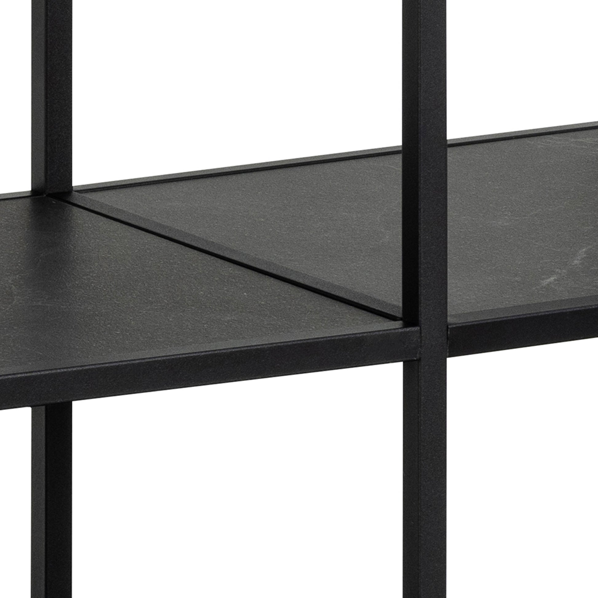 Strington Bookcase with 2 Shelves in Black