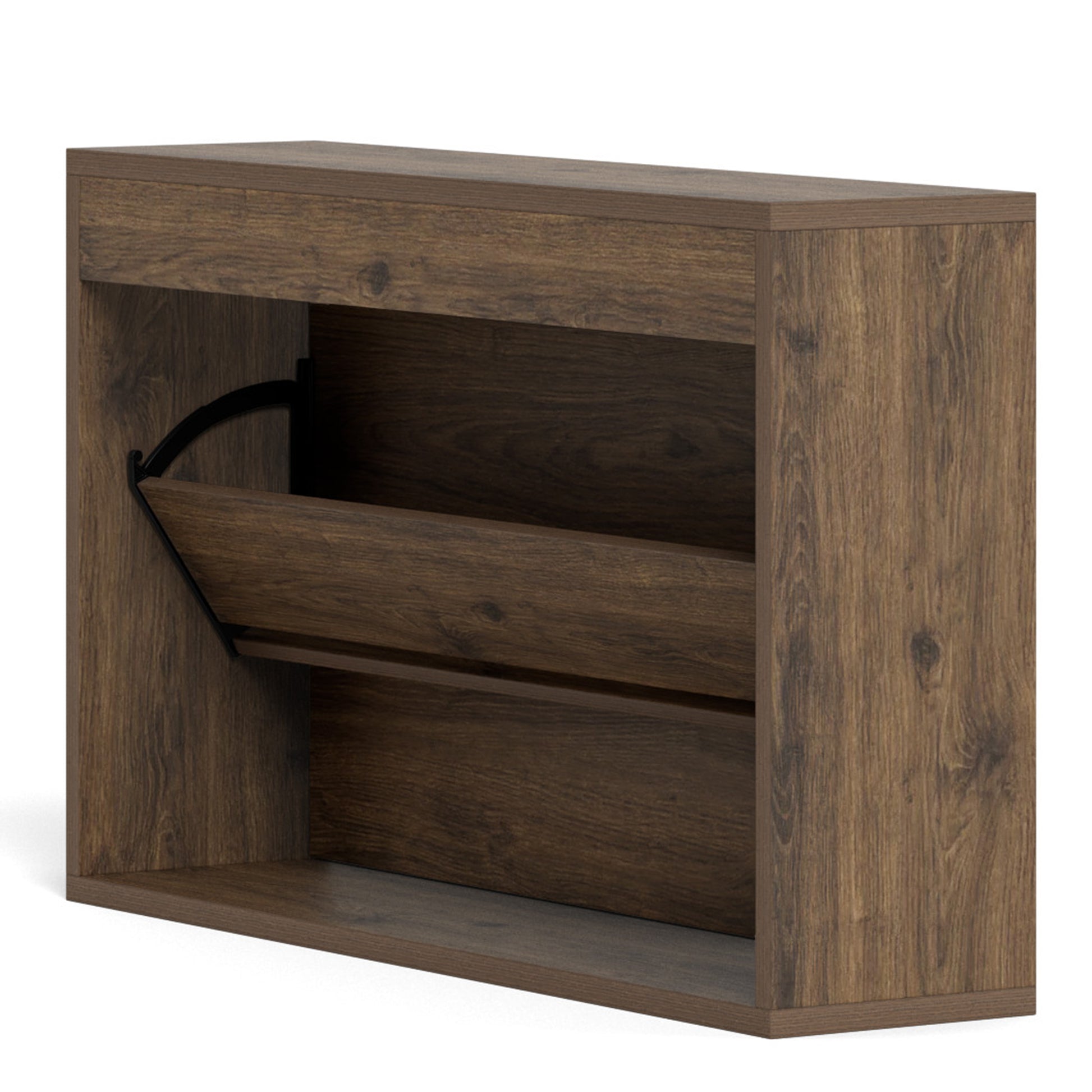 Albany Shoe Cabinet in Smoked Oak with Lamella Front