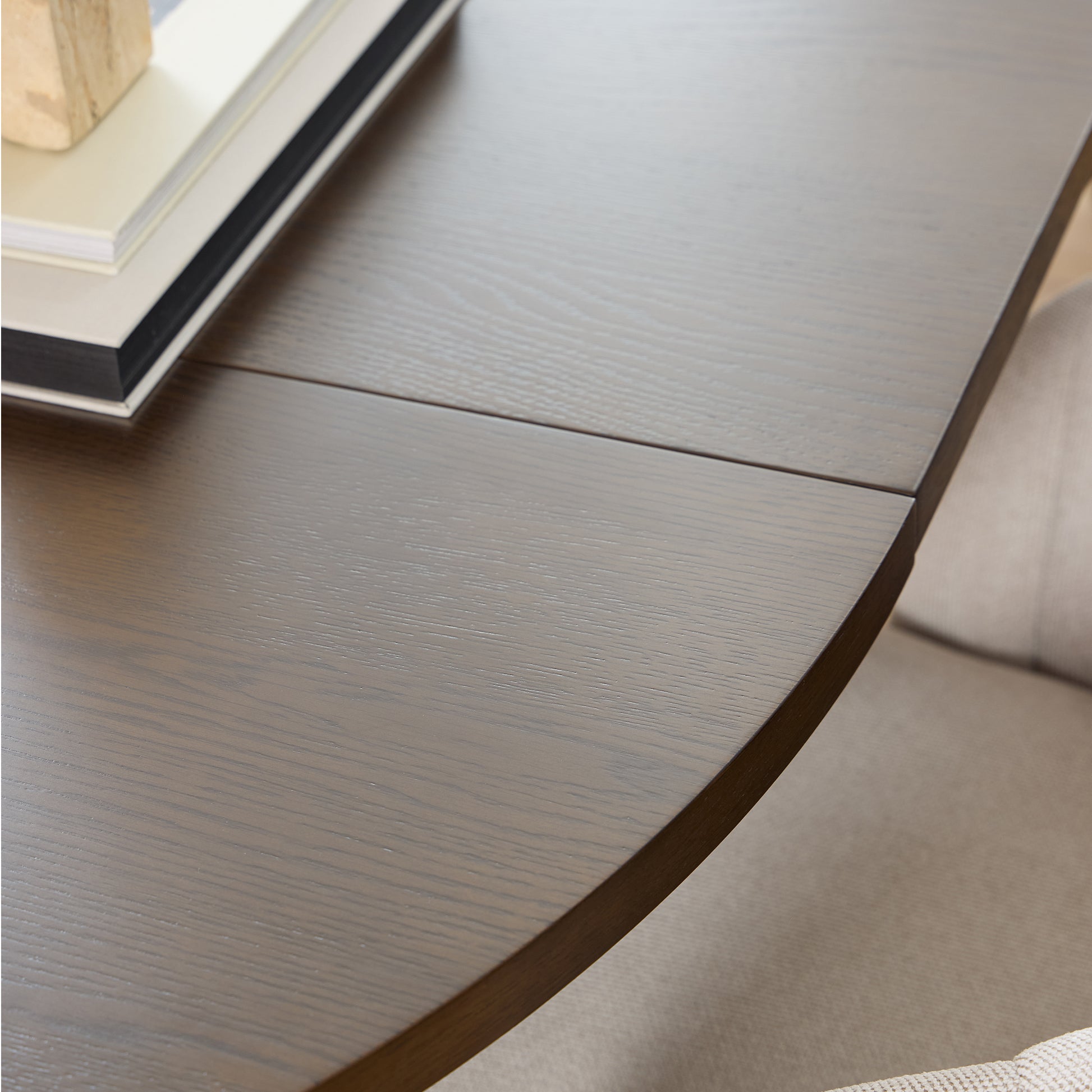 A-Line Round Extendable Dining Table in Smoked Oak 120/220 x 120 x 75cm