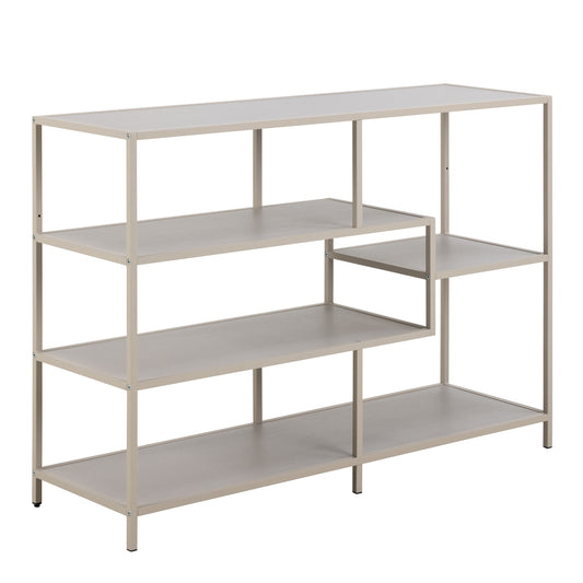 Seaford Bookcase with 4 Shelves in Grey