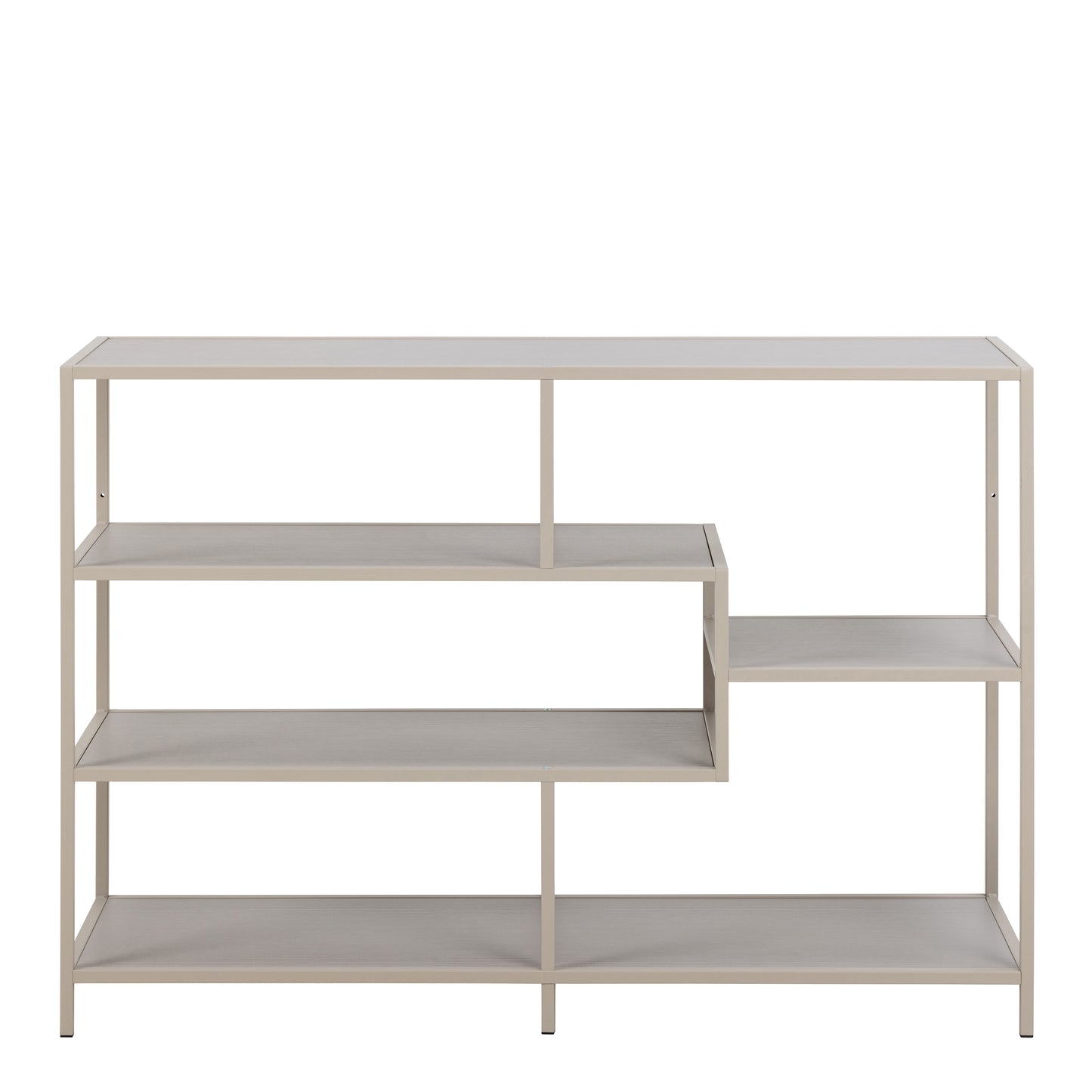 Seaford Bookcase with 4 Shelves in Grey