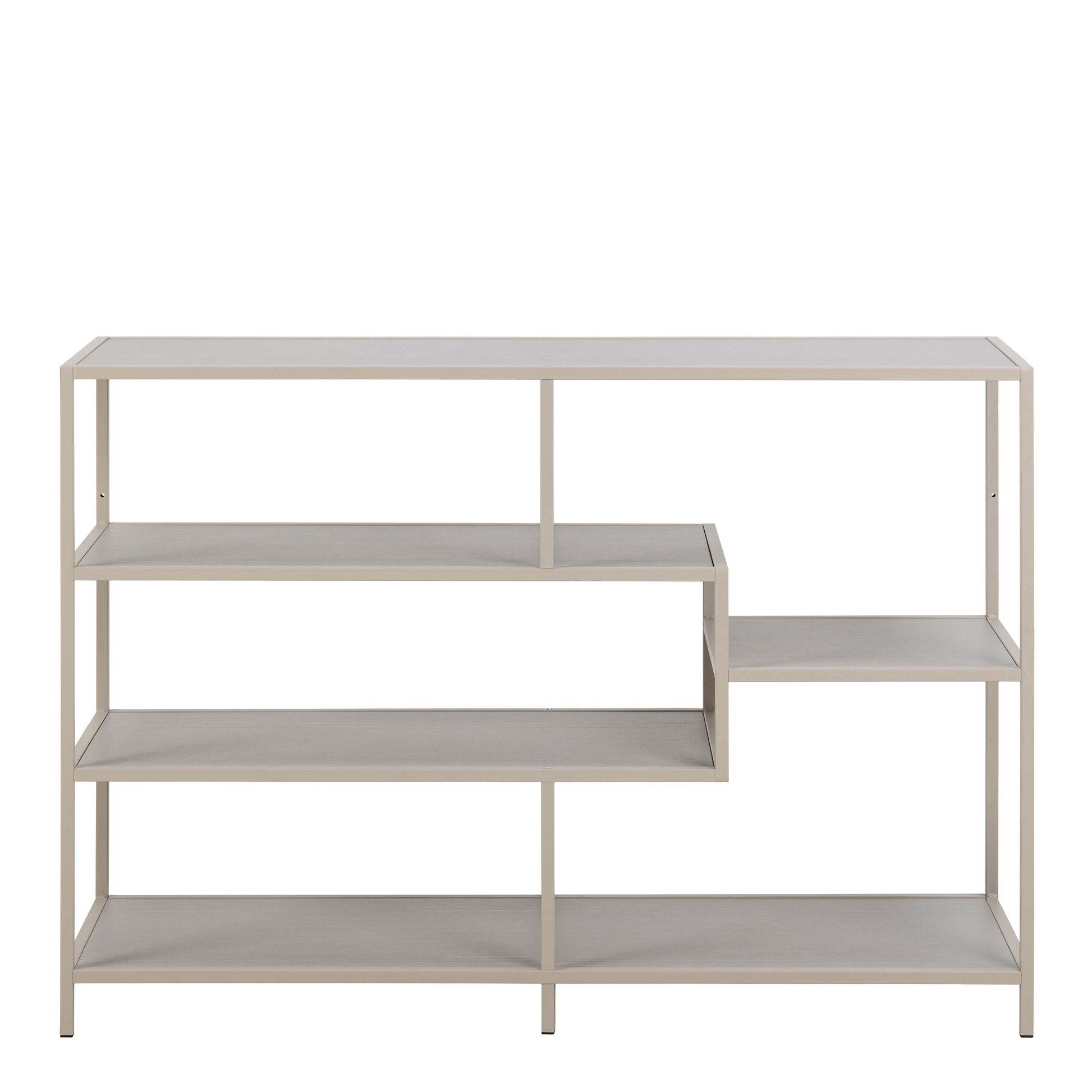 Seaford Bookcase with 4 Shelves in Grey