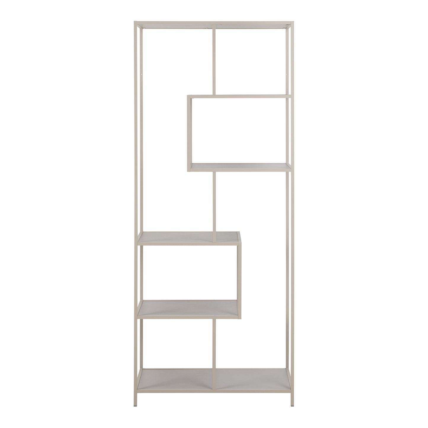 Seaford Bookcase with 5 Shelves in Grey