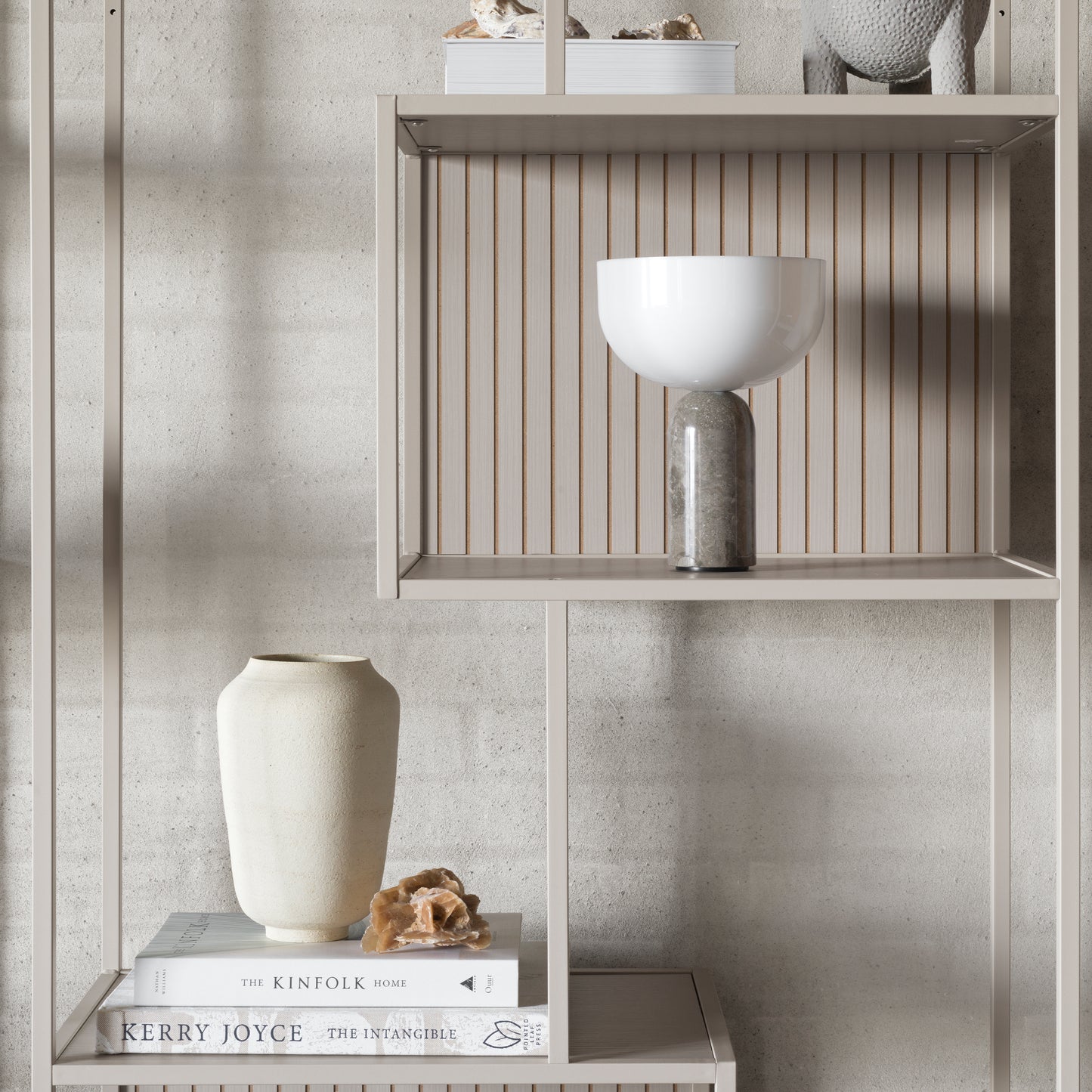 Seaford Tall Grey Metal Bookcase with 5 Shelves