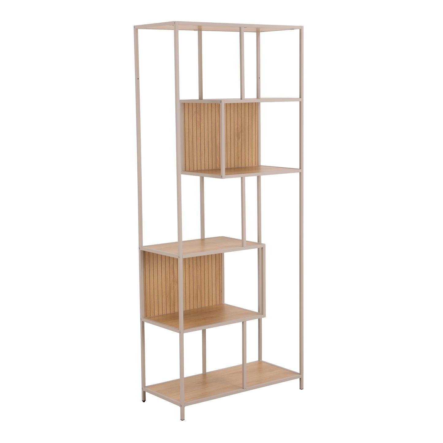Seaford Bookcase  With 5 Shelves in Oak & Grey