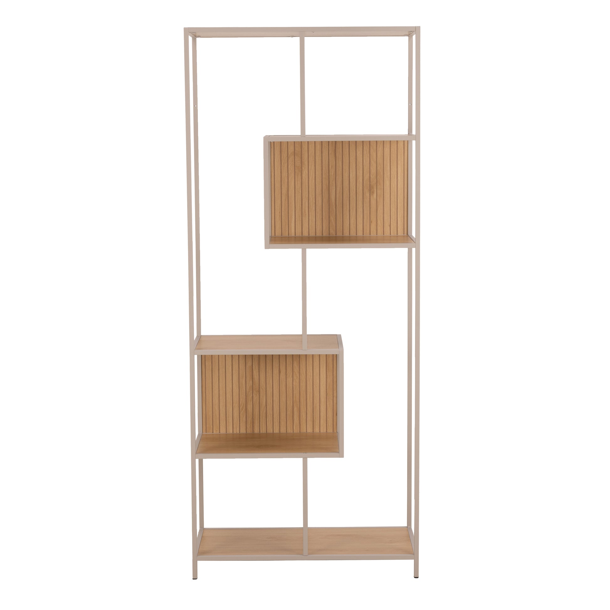 Seaford Bookcase  With 5 Shelves in Oak & Grey