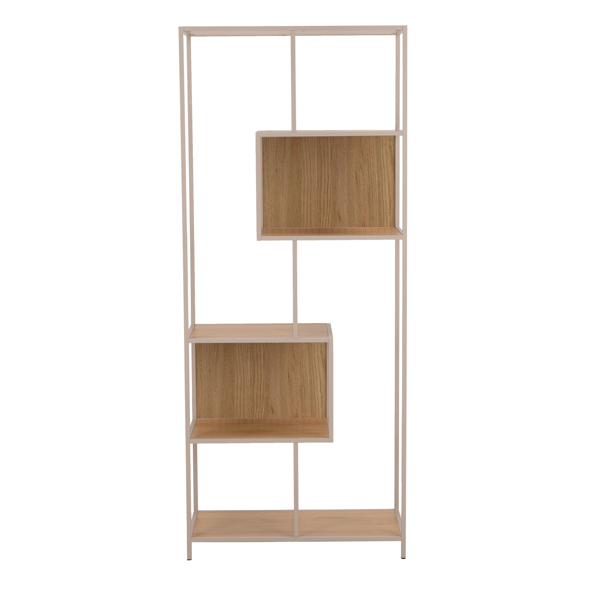 Seaford Bookcase  With 5 Shelves in Oak & Grey