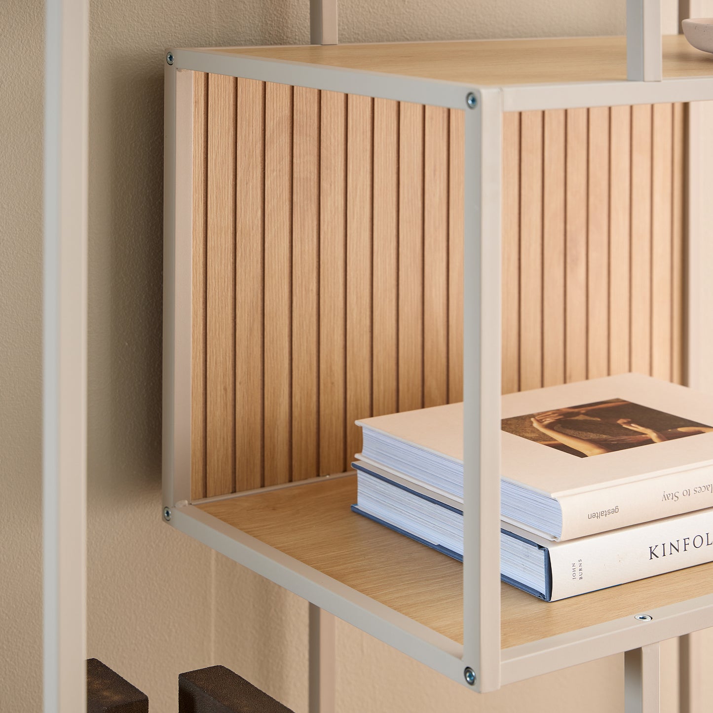 Seaford Bookcase  With 5 Shelves in Oak & Grey