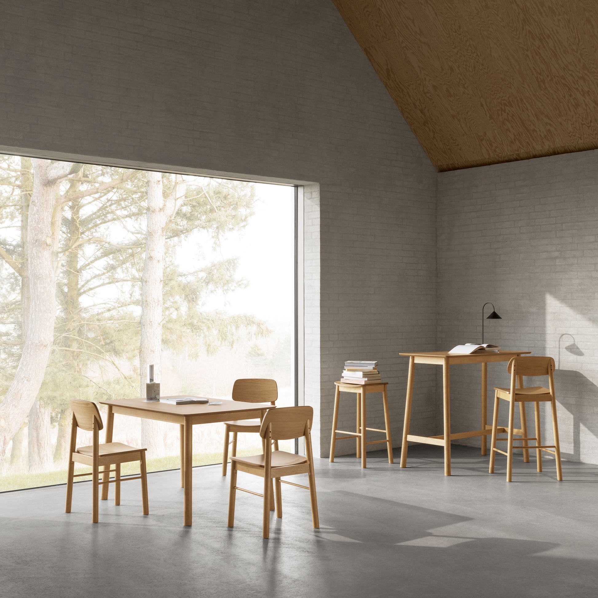 Barlow Bar Table in Matt Oak