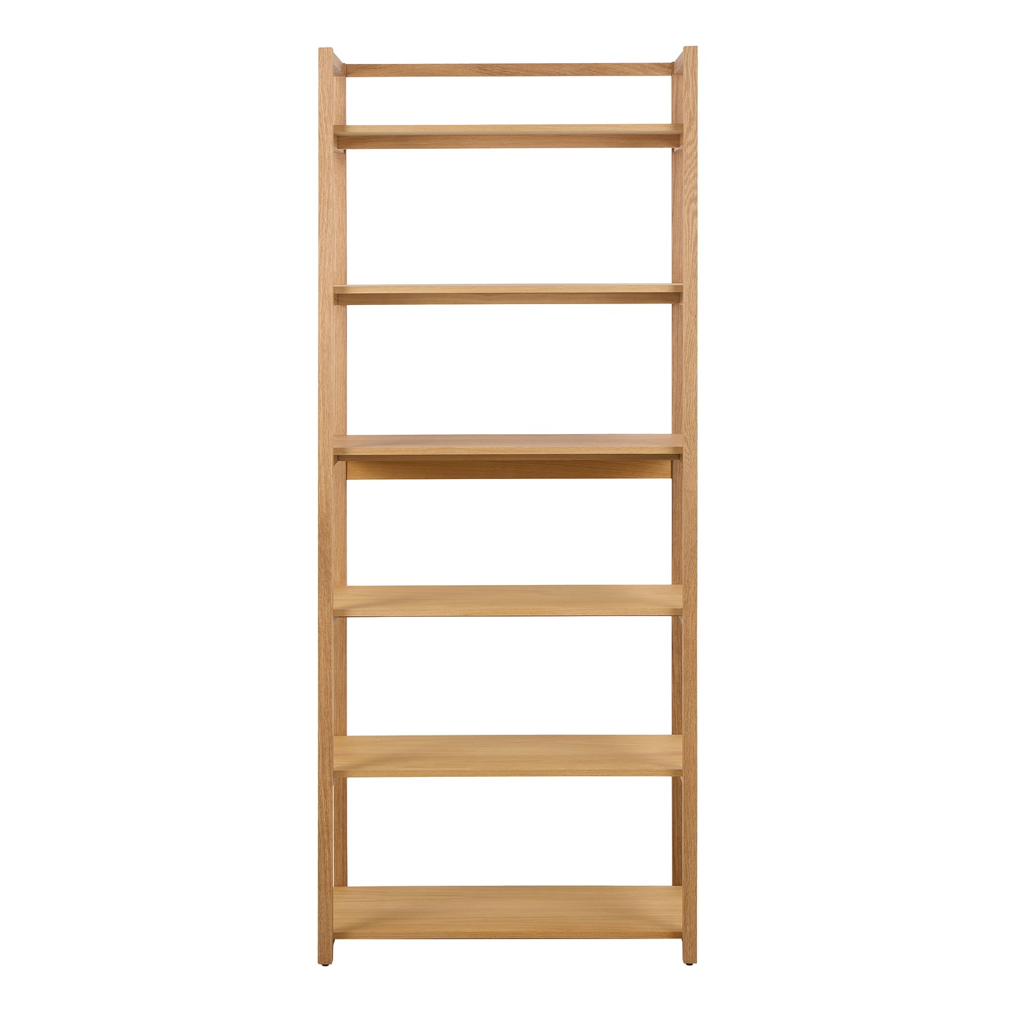 Ludza Rectangular Bookcase With 6 Shelves in Oak