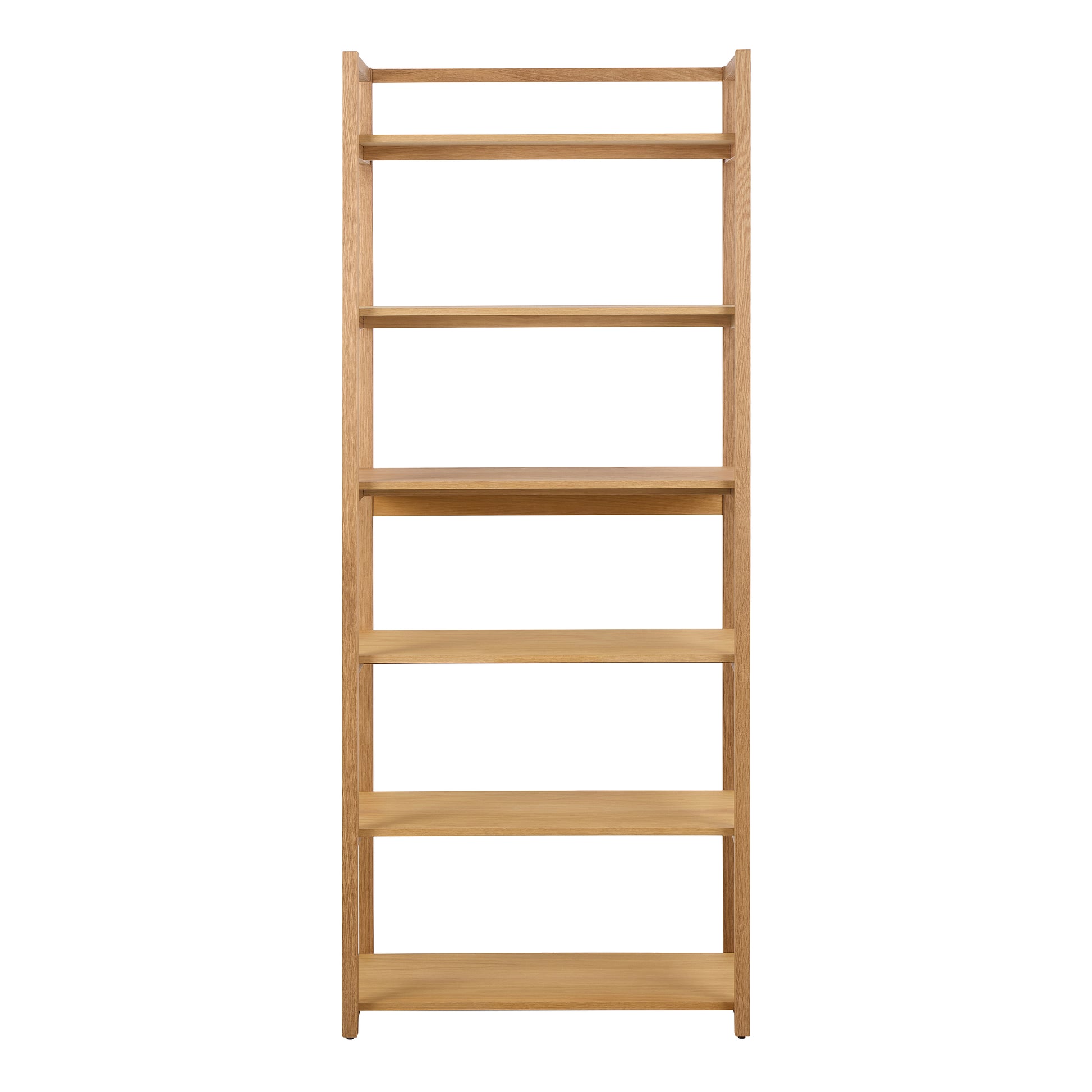 Ludza Rectangular Bookcase With 6 Shelves in Oak