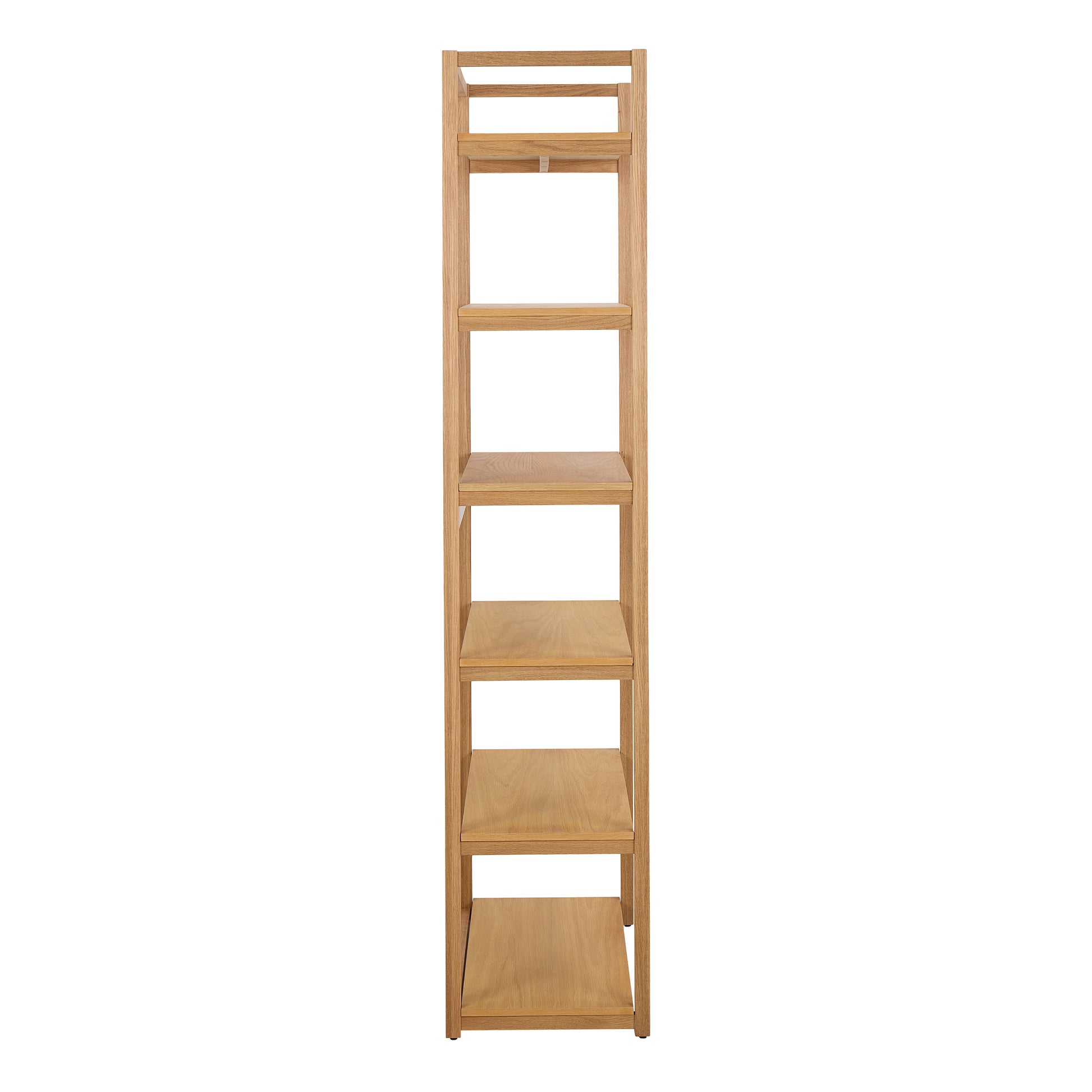 Ludza Rectangular Bookcase With 6 Shelves in Oak