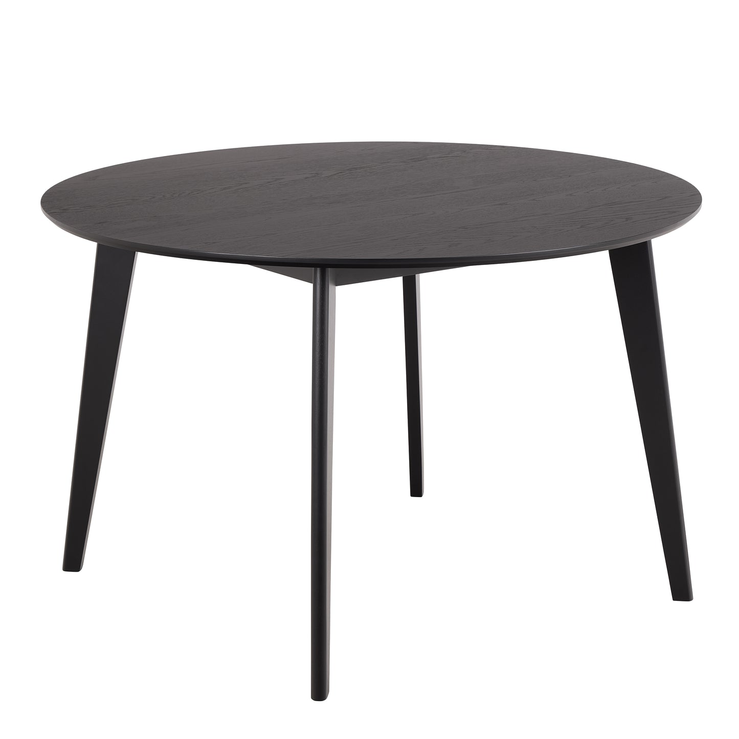 Roxby Round Dining Table in Matt Black 120cm
