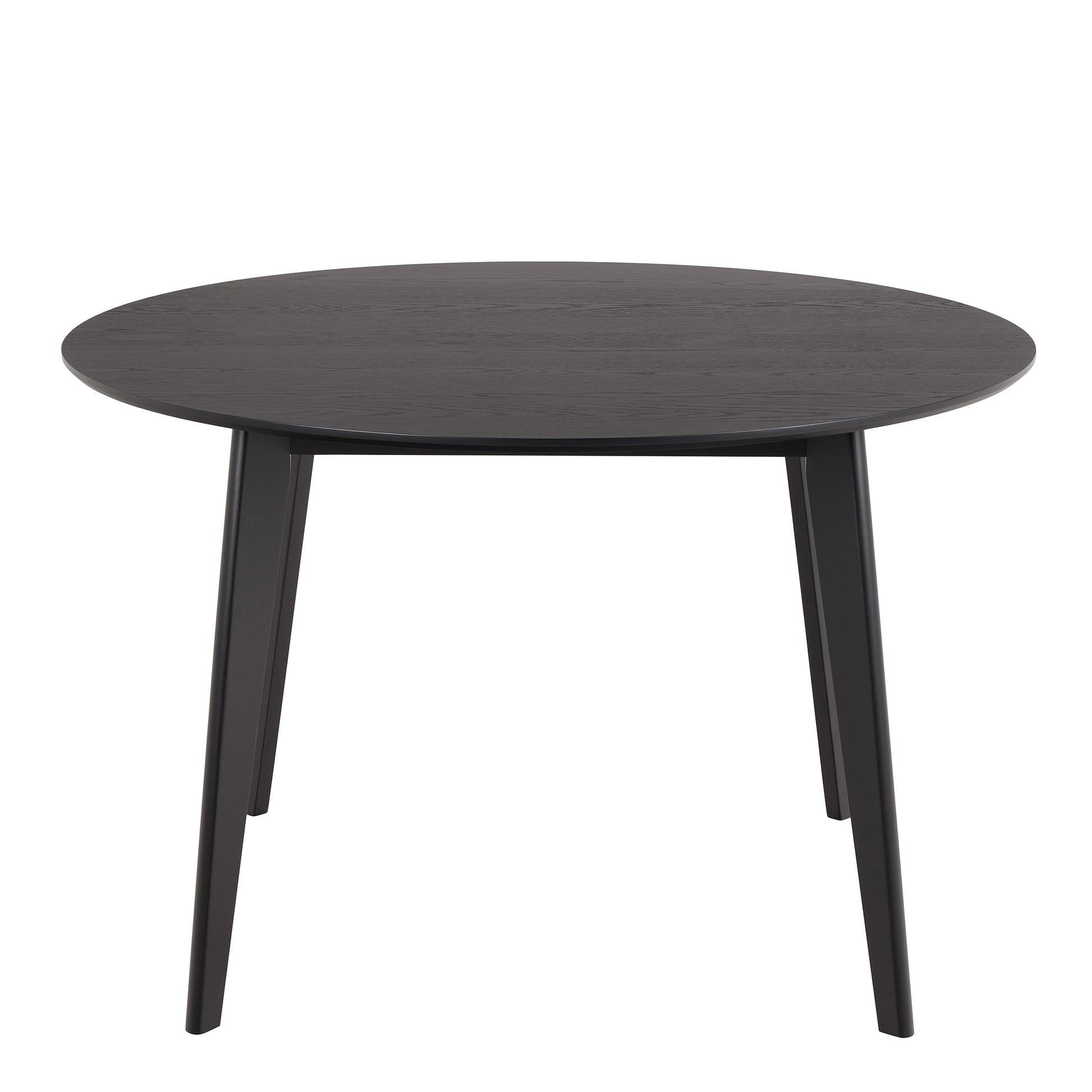Roxby Round Dining Table in Matt Black 120cm