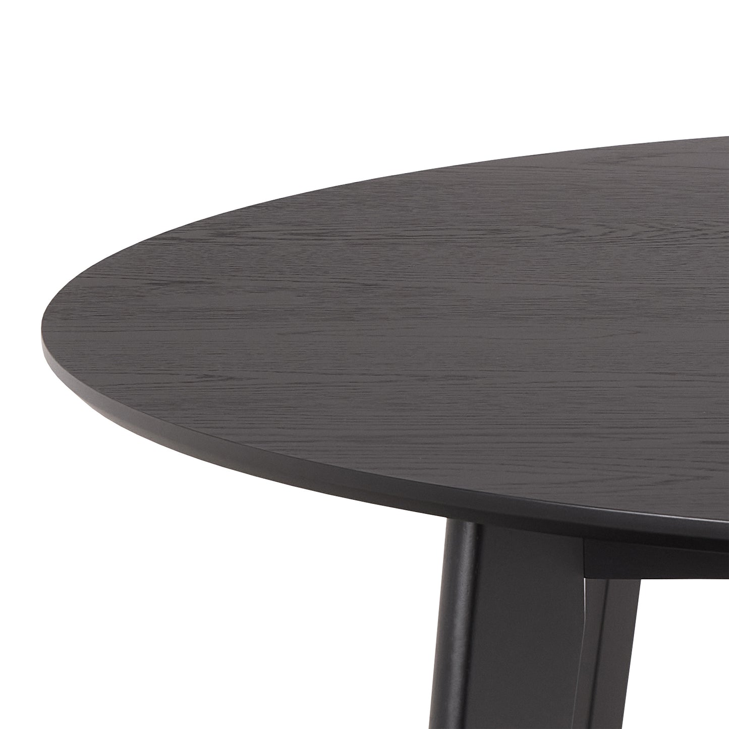Roxby Round Dining Table in Matt Black 120cm