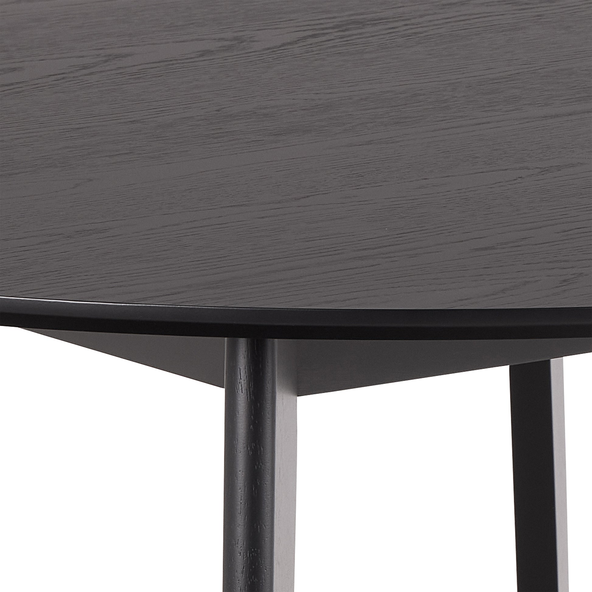 Roxby Round Dining Table in Matt Black 120cm