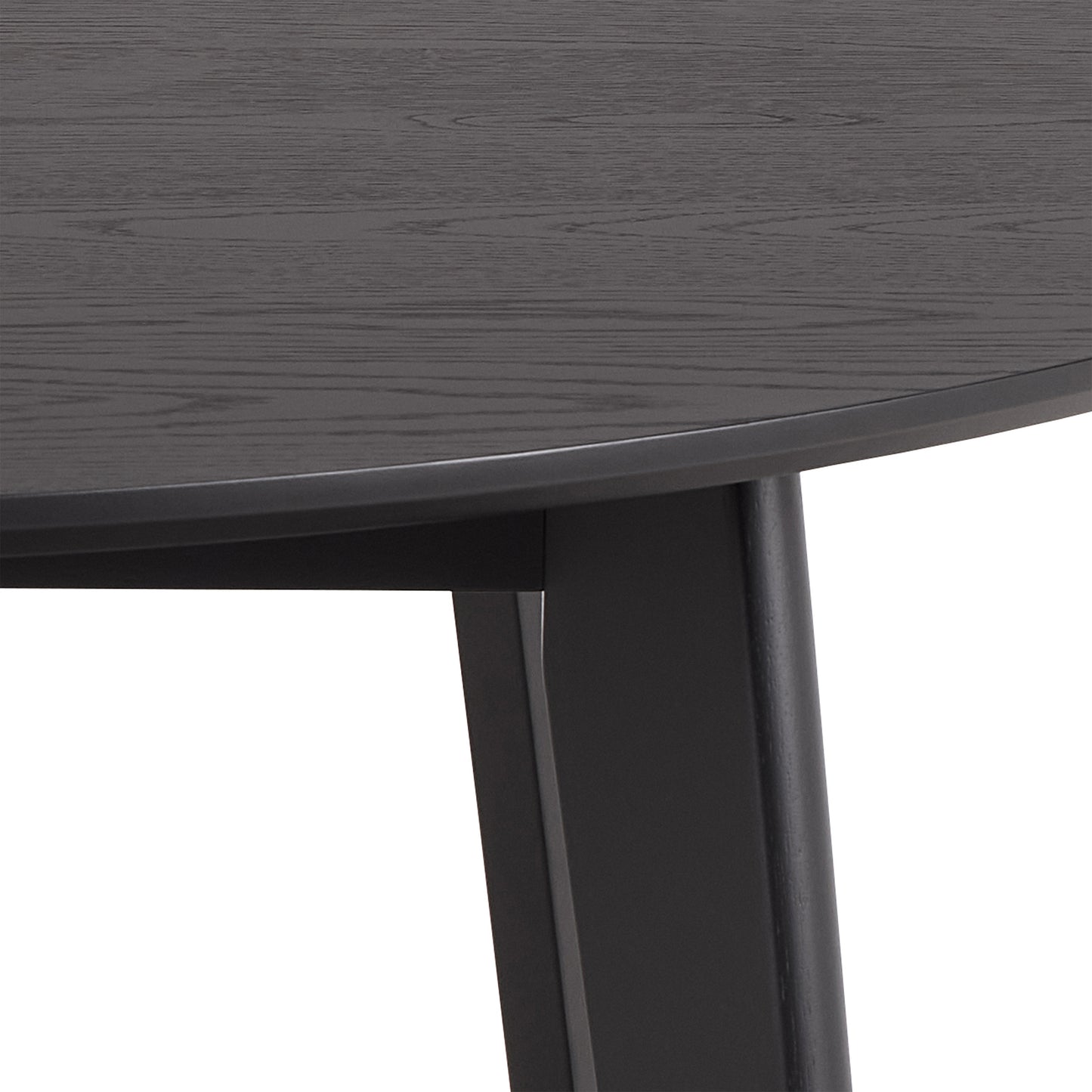 Roxby Round Dining Table in Matt Black 120cm