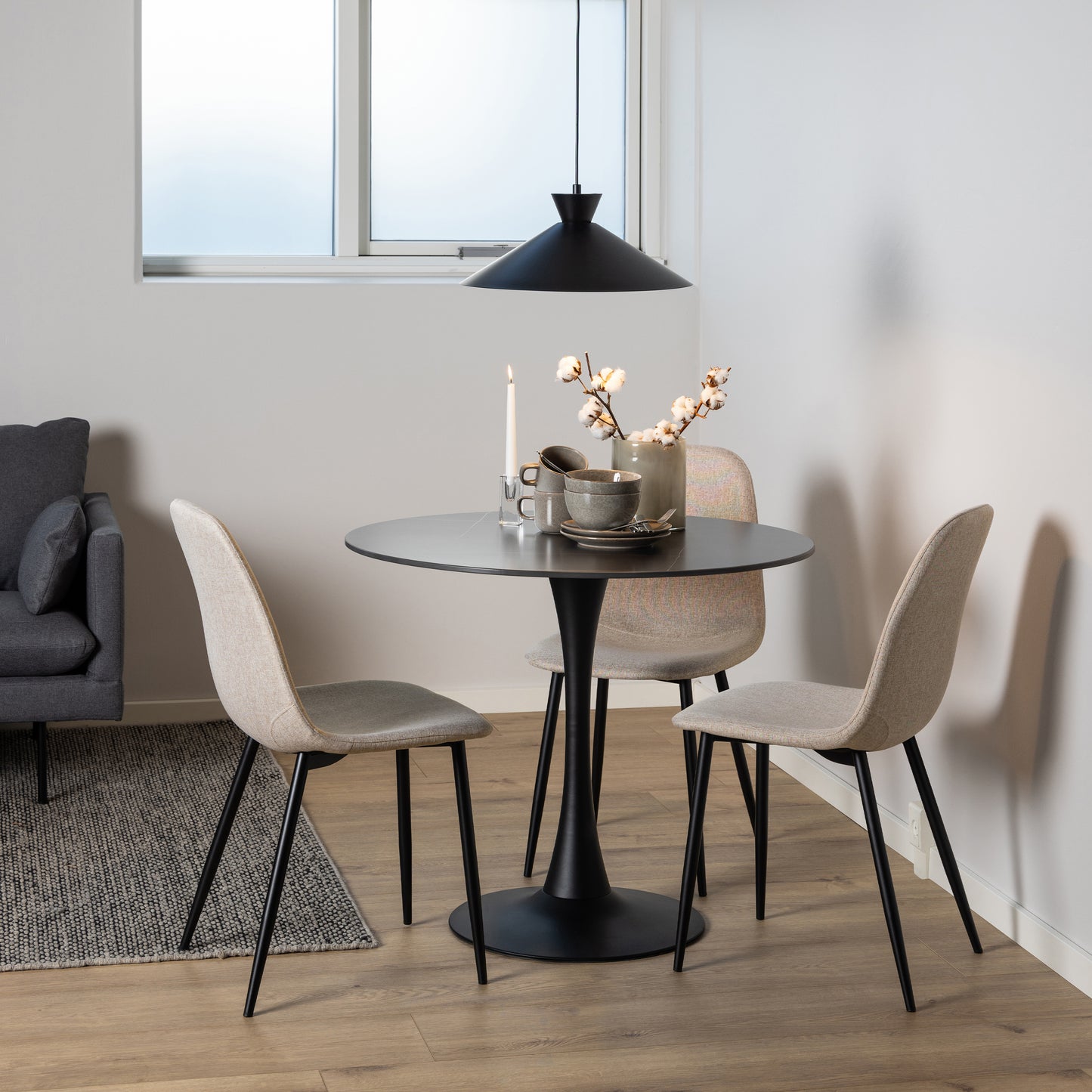 Celia Dining Chair in Beige Set of 4