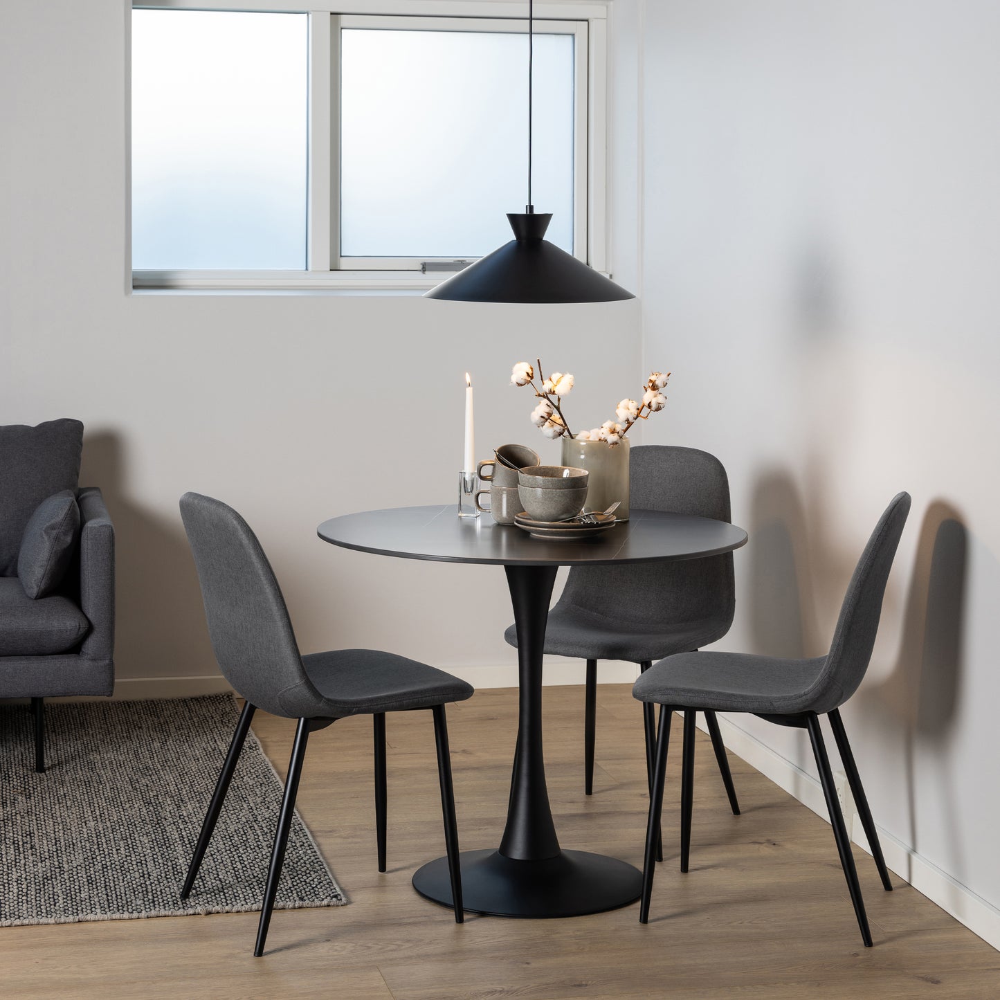 Celia Dining Chair in Light Grey Set of 4