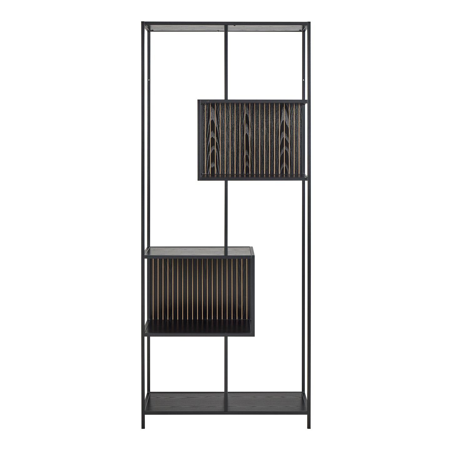 Seaford Bookcase with 5 Shelves in Black