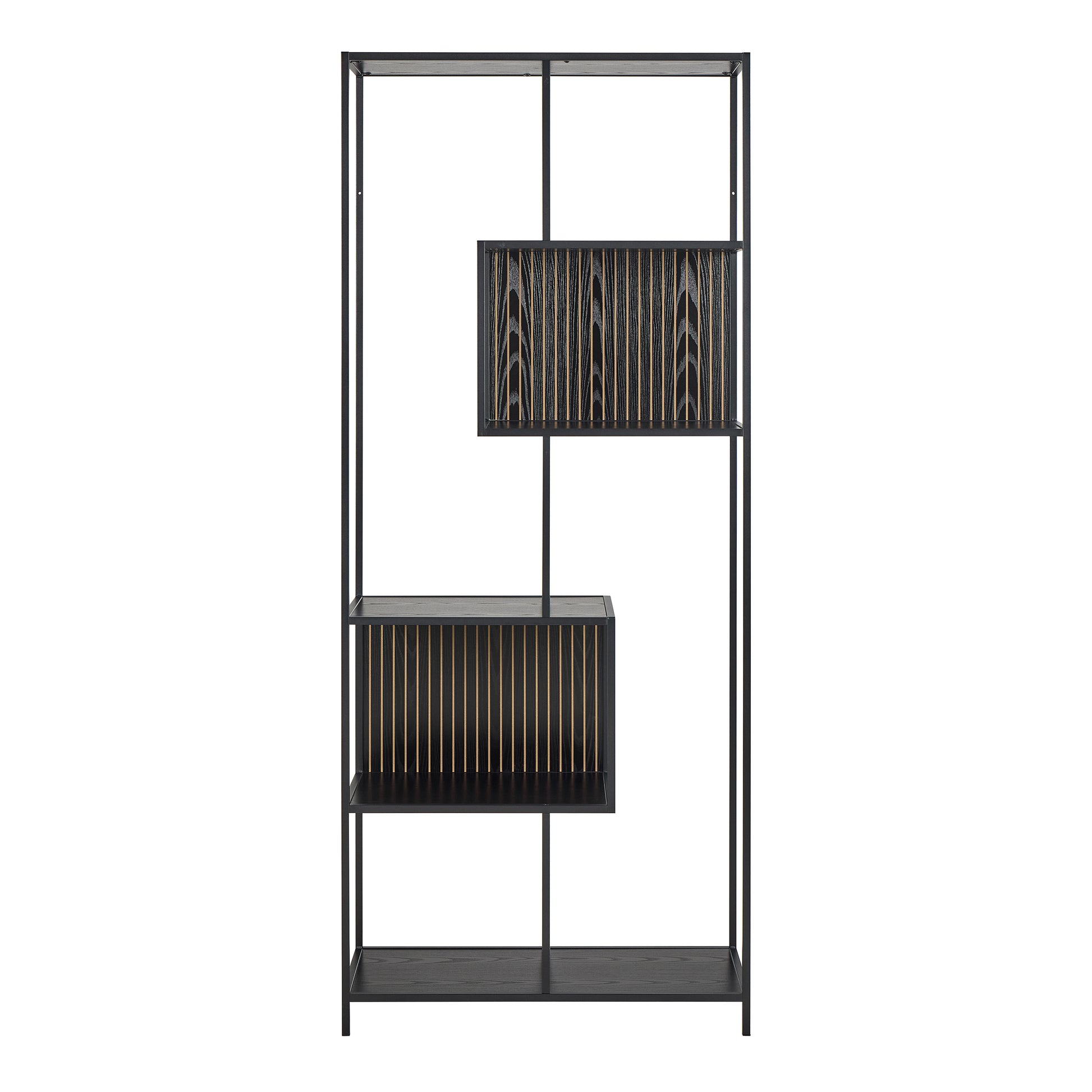 Seaford Bookcase with 5 Shelves in Black