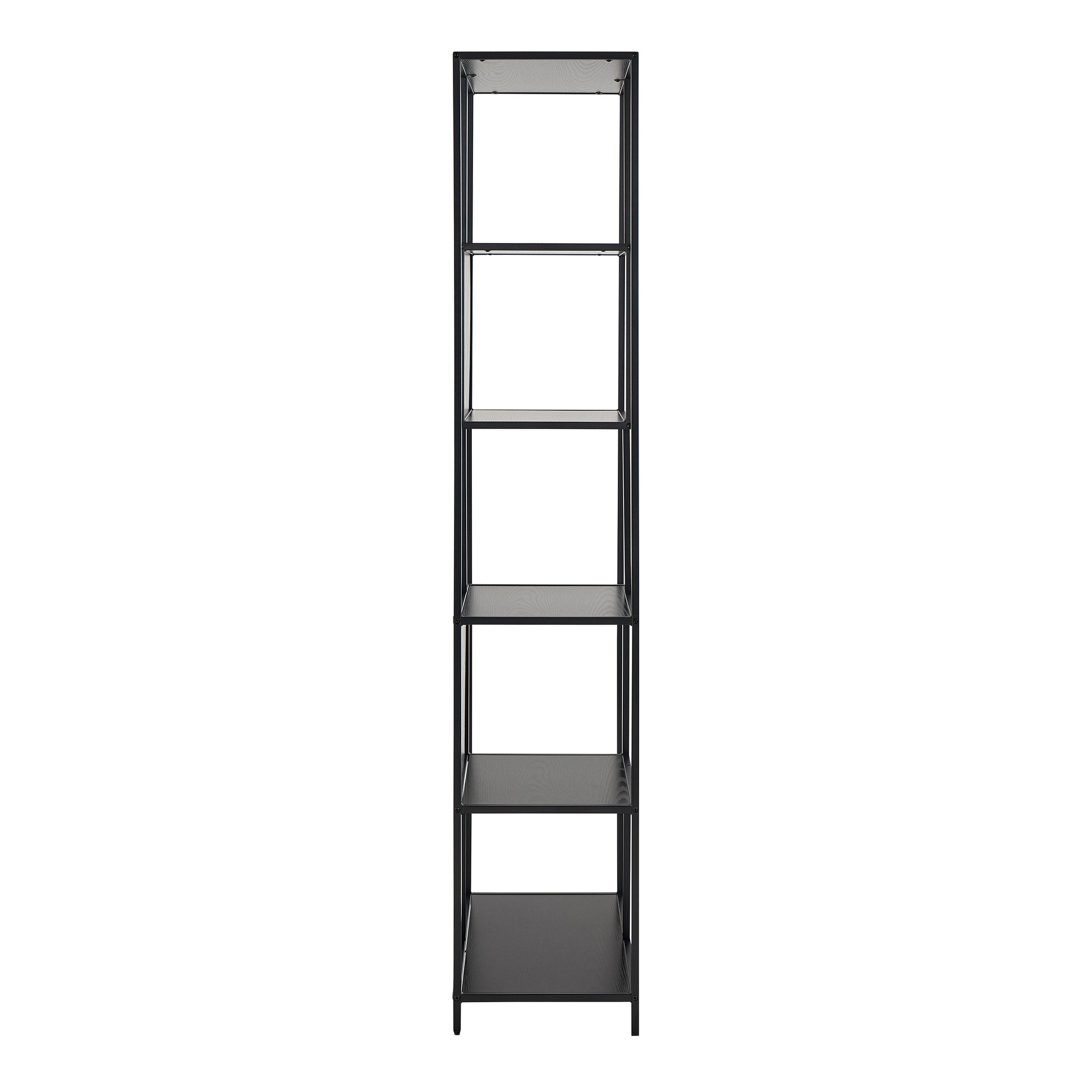Seaford Bookcase with 5 Shelves in Black