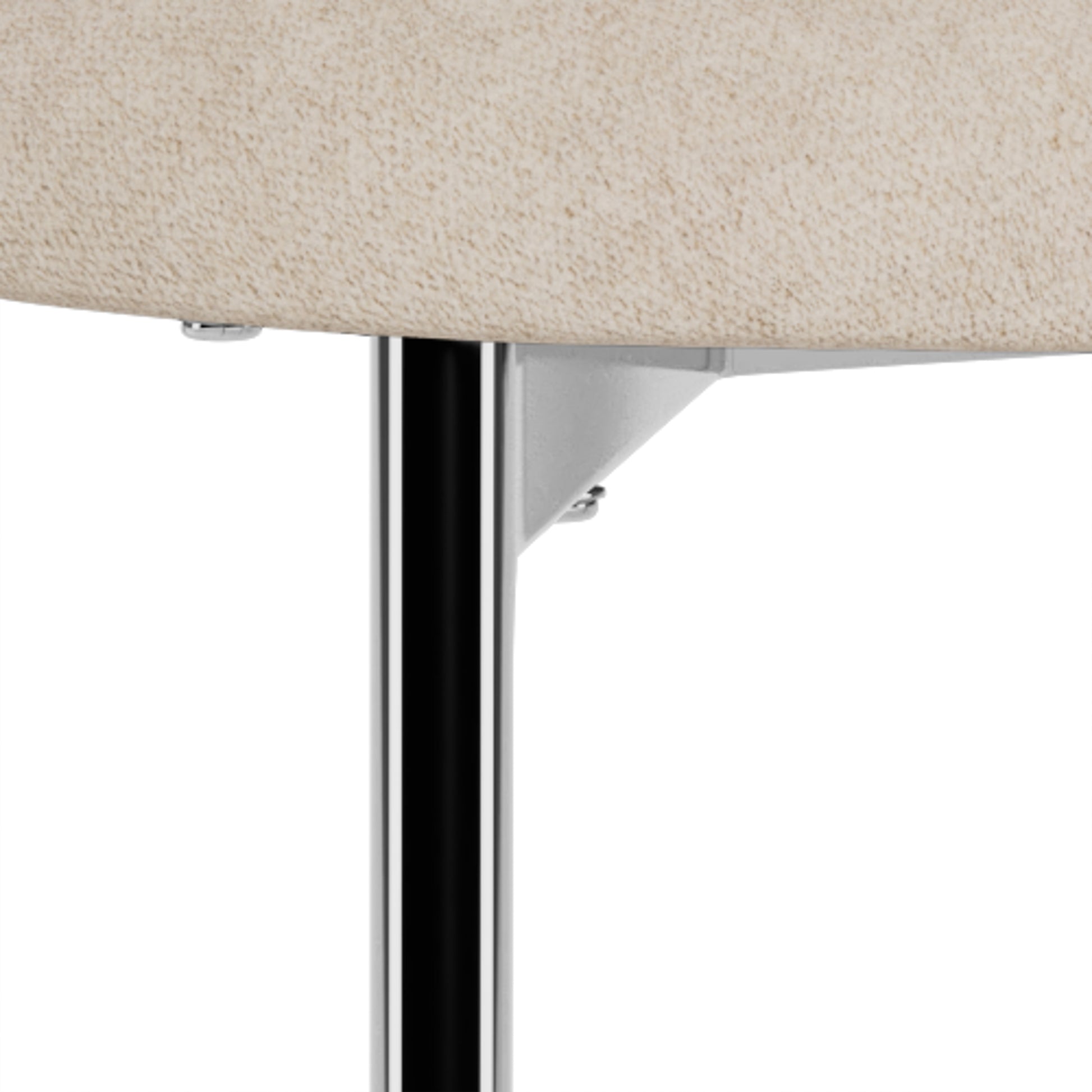 Lyric Dining Chair in Sand Fabric & Chrome Base (Set of 2)
